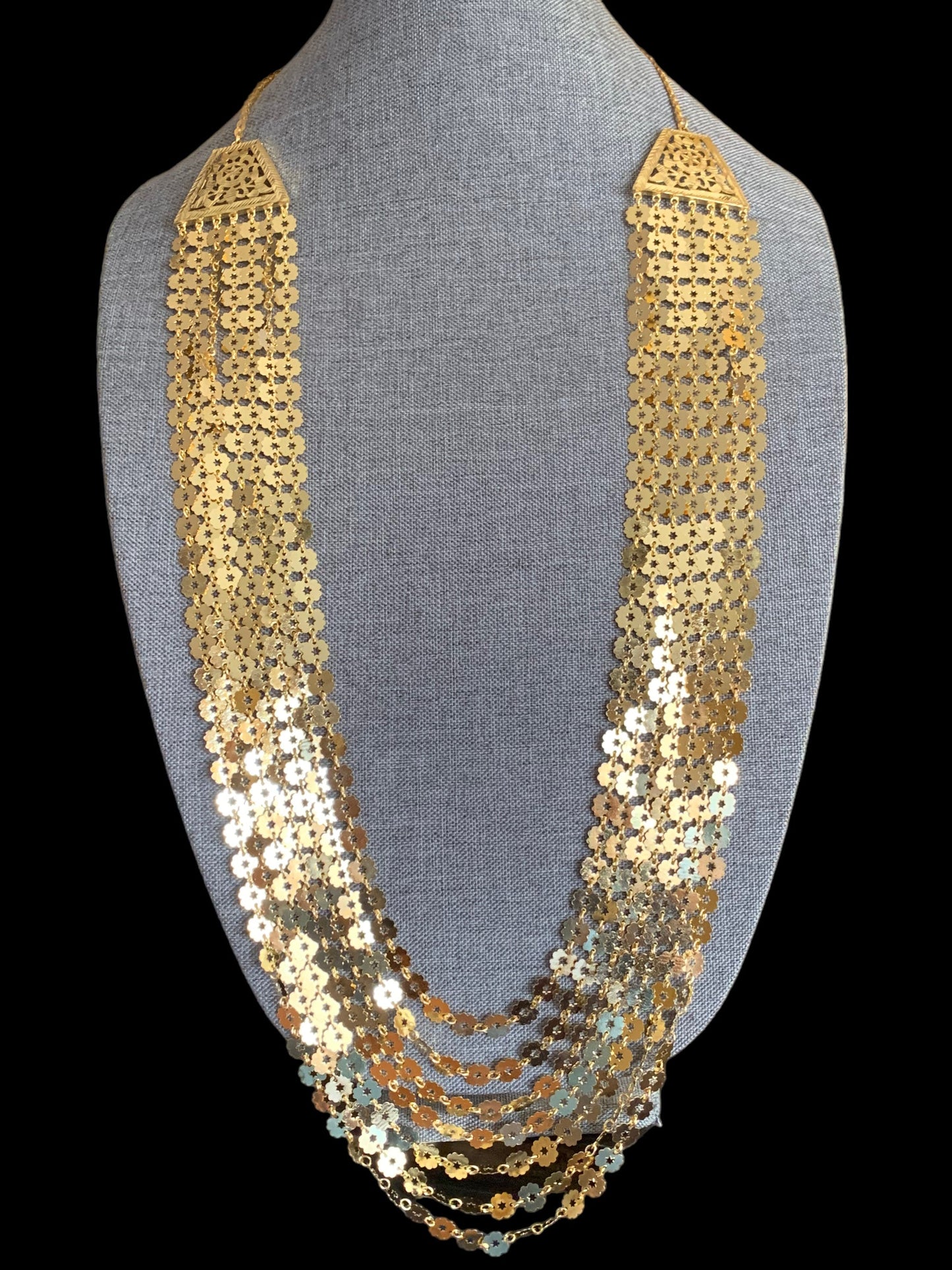 LN203 Chandan haar necklace in gold plating (READY TO SHIP )
