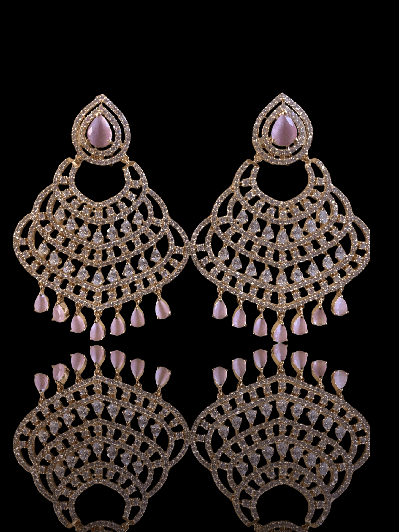 DER182 Purvi chandbali earrings (READY TO SHIP )