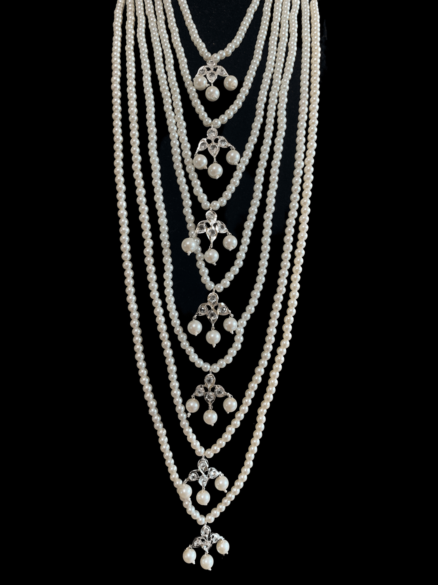 BR62 Insia Jadavi lacha bridal-set in silver plating ( SHIPS IN 2 WEEKS )