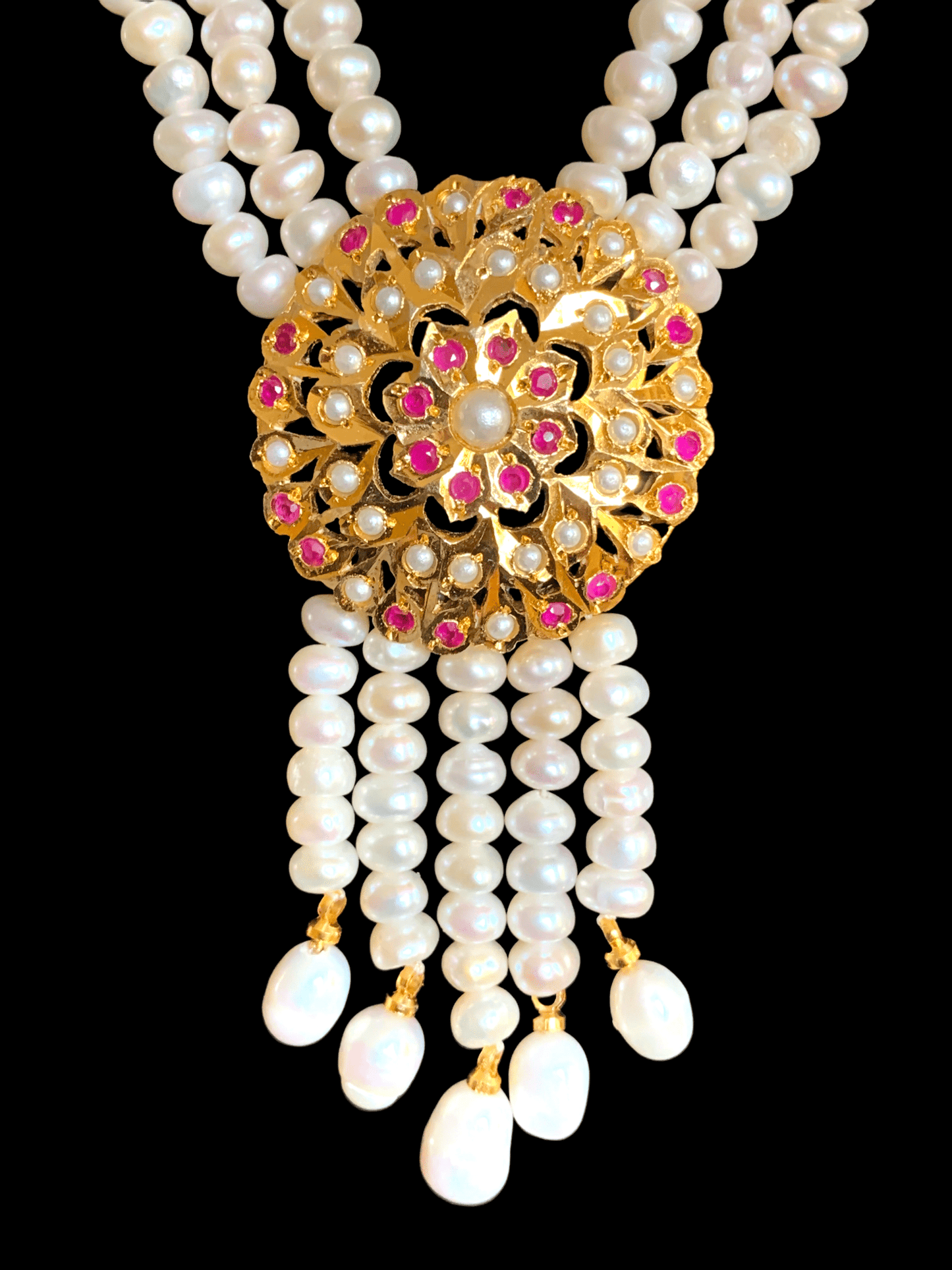 LN139 SAVAIRA freshwater pearl necklace with earrings ( READY TO SHIP)