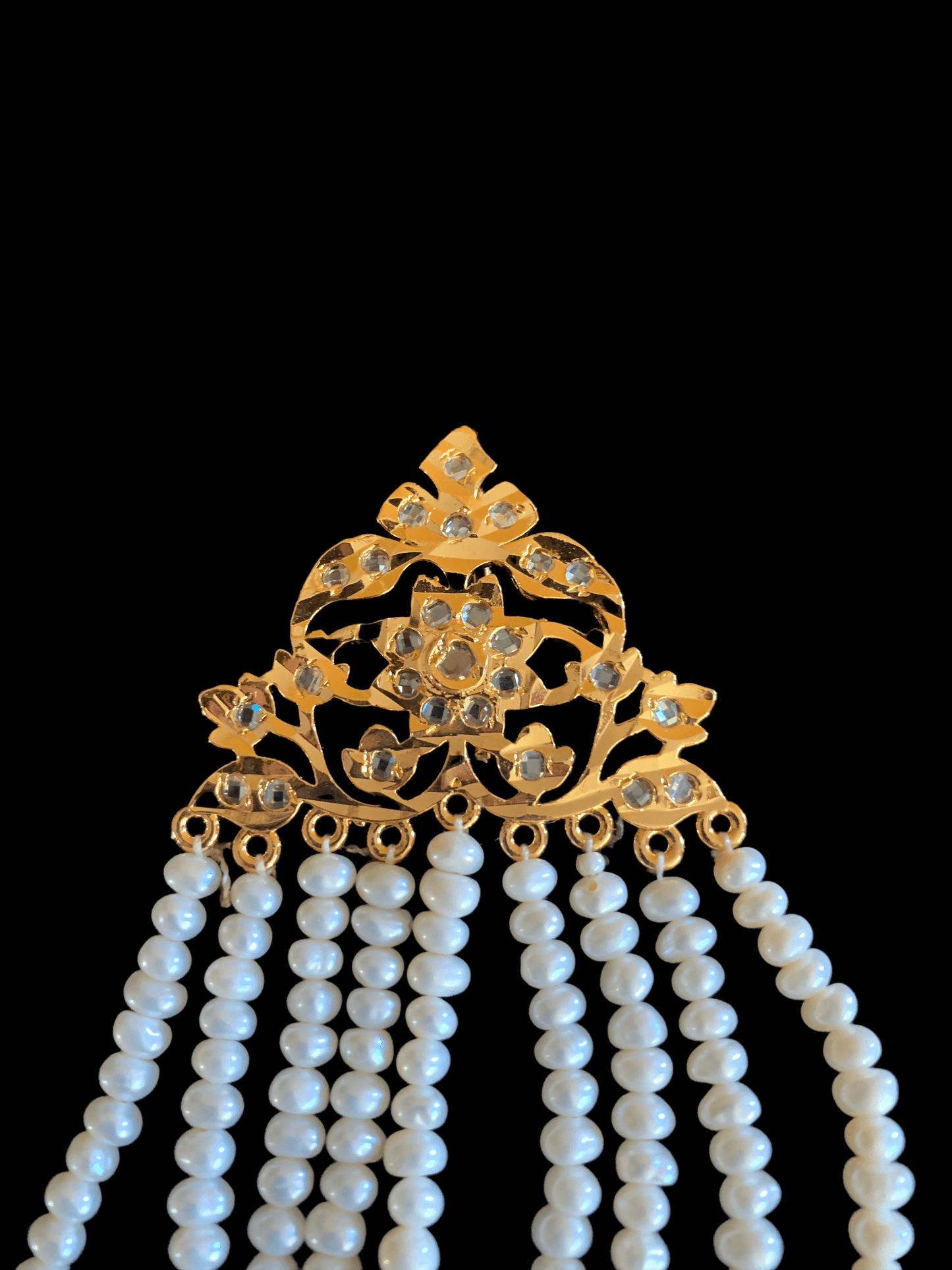 DJHR9 Abira jhoomar in fresh water pearls ( SHIPS IN 4 WEEKS )