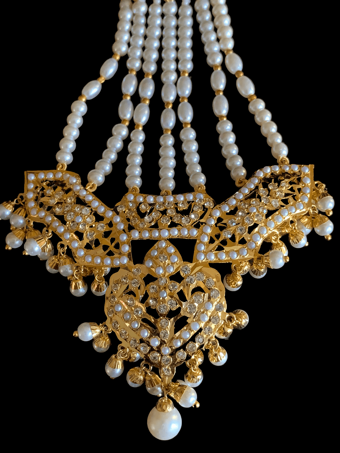 DJHR30 ASMITA jhoomar in pearls ( READY TO SHIP)