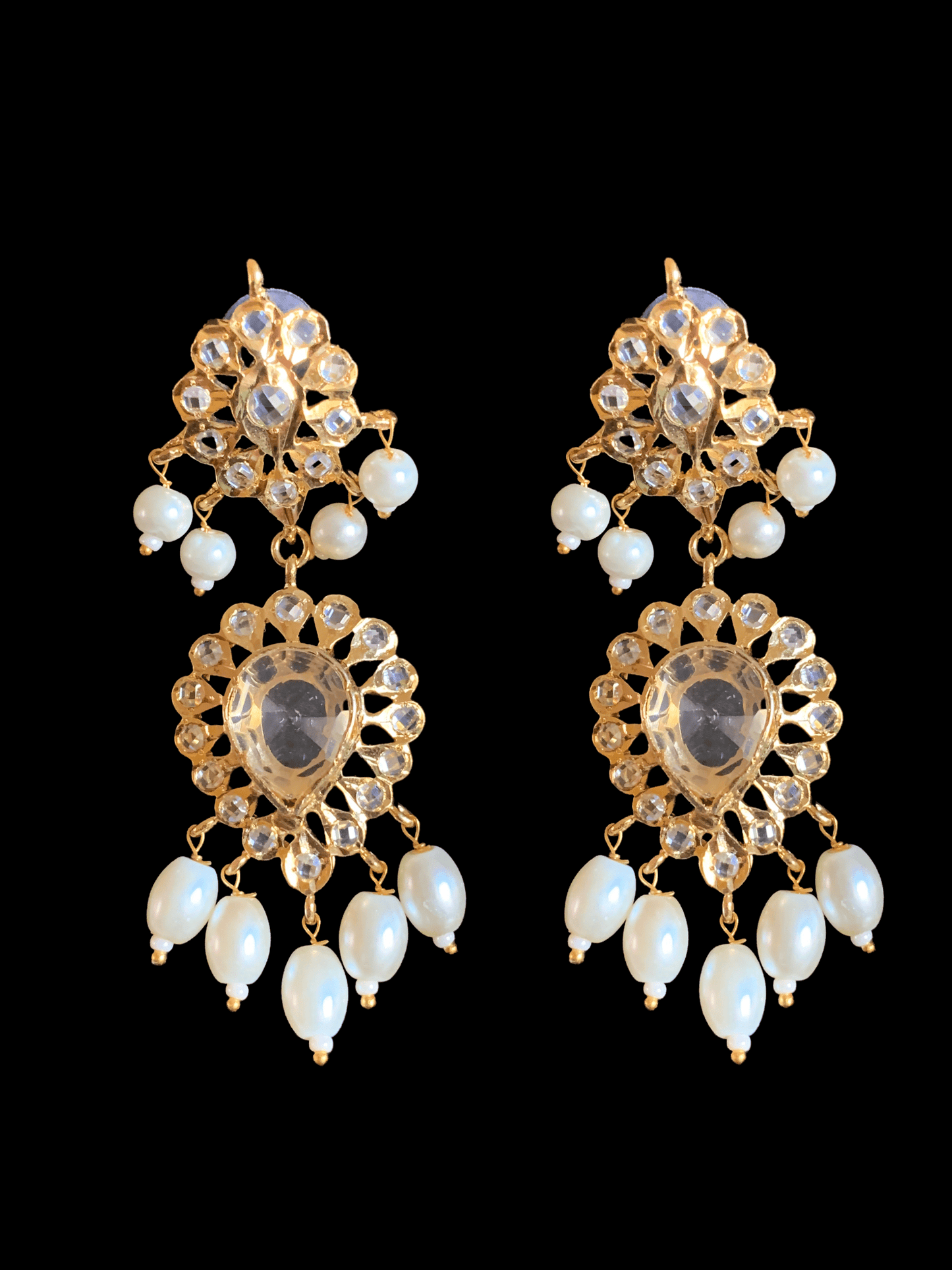 LN154 Rachel pearl long necklace set , (SHIPS IN 4 WEEKS )