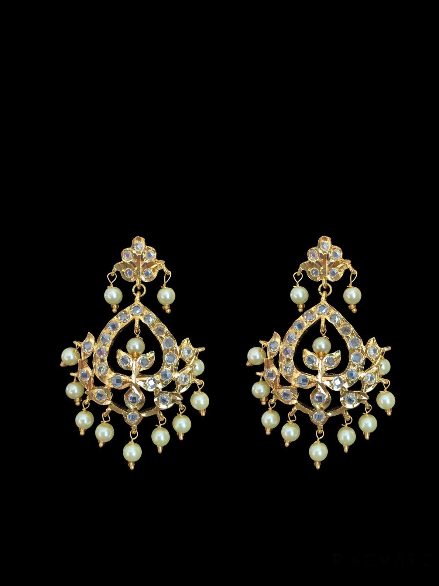 PS63 Diana pearl pendant set with Chandbali( SHIPS IN 4 WEEKS )