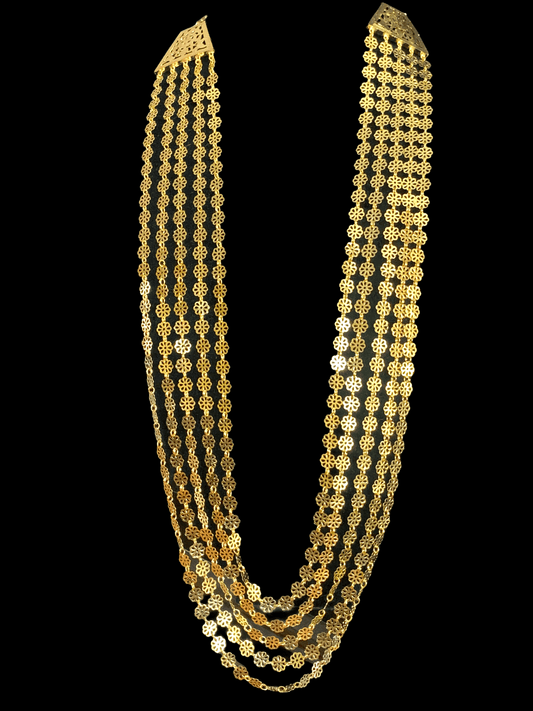 LN147 Chandan haar necklace  in gold plating  ( SHIPS IN 3 WEEKS )