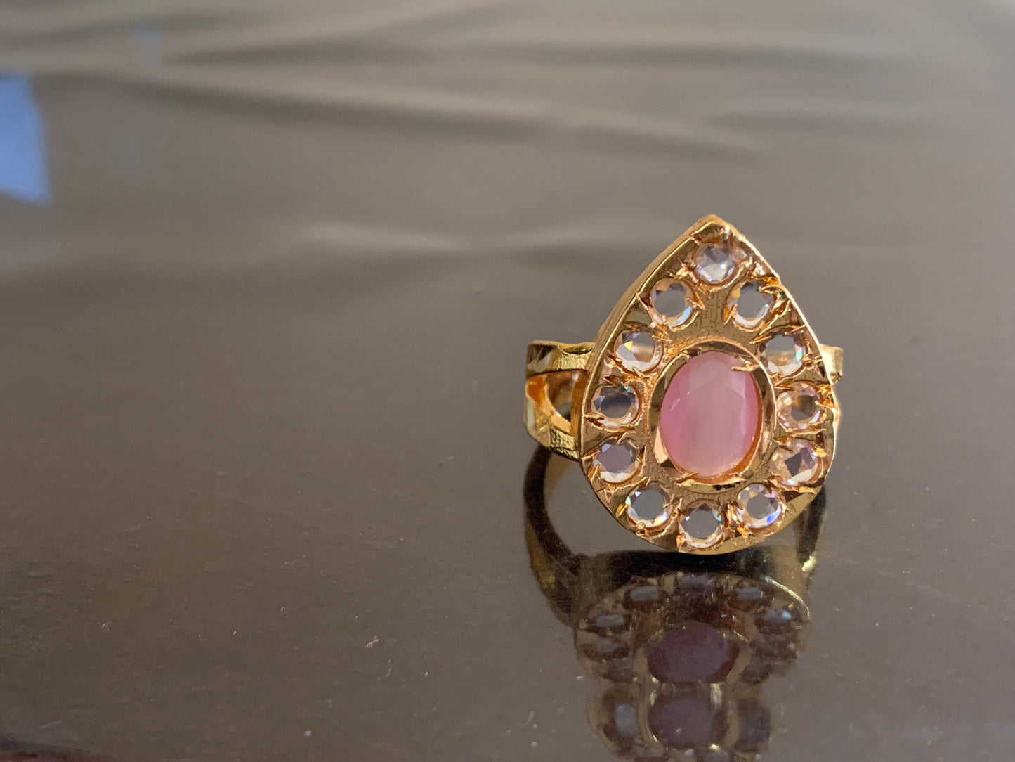 DJR15 Cz polki ring ( READY TO SHIP)