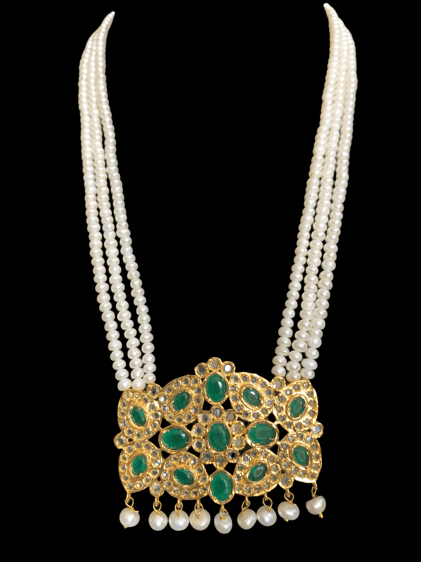 LN21 Sharnaz fresh water pearl necklace in green ( READY TO SHIP)