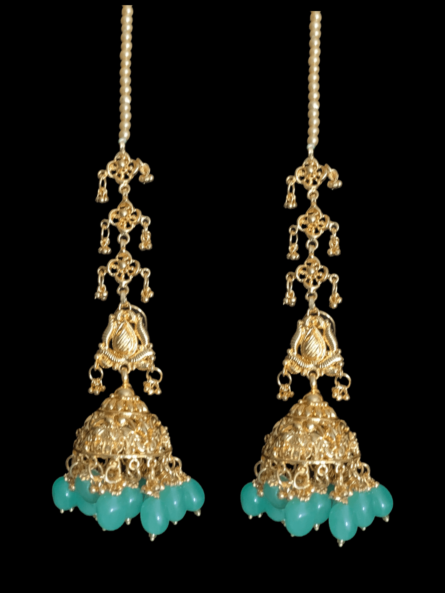 DER323 Sadhna Jhumk Earrings | Handcrafted gold plated earrings (Ready-to-Ship)