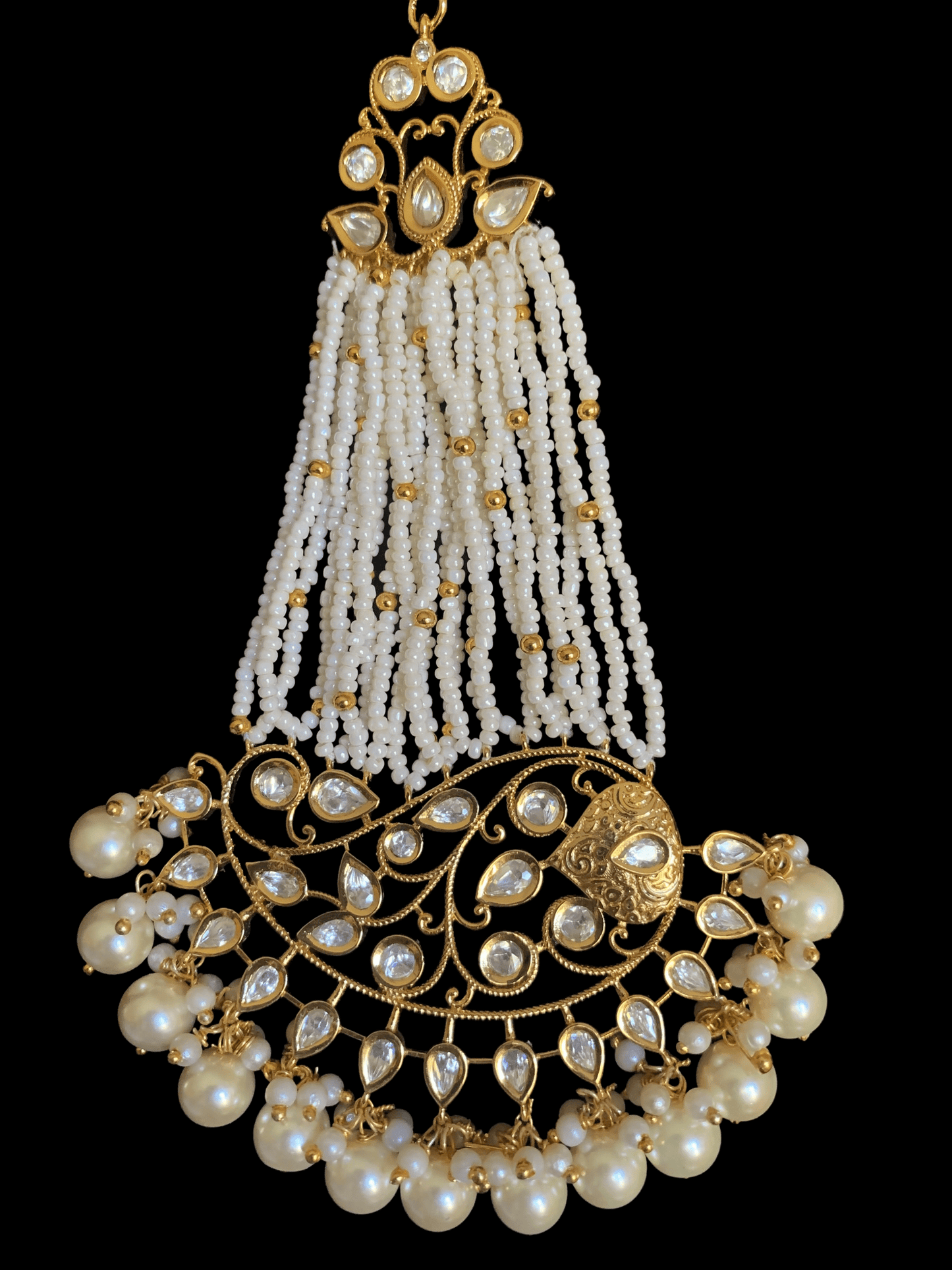 DJHR29 polki jhoomar - pearls ( READY TO SHIP )