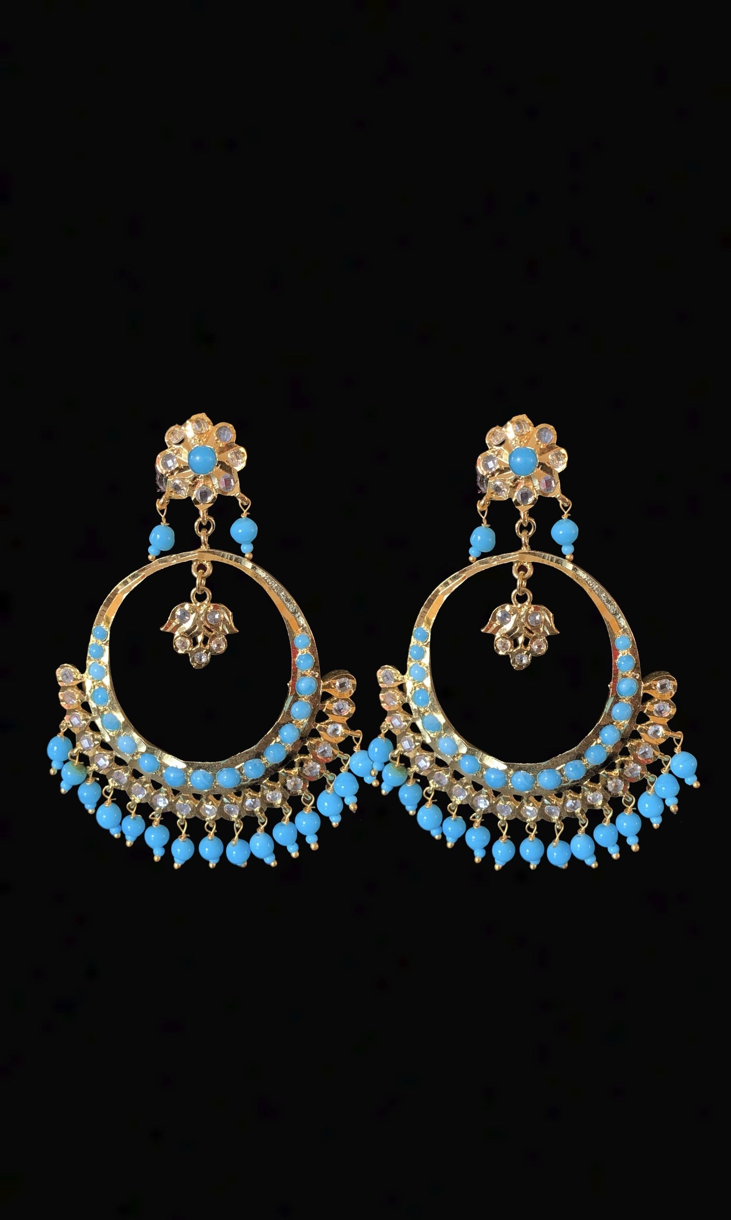 Abroo chandbali (turquoise or Feroza )( READY TO SHIP )