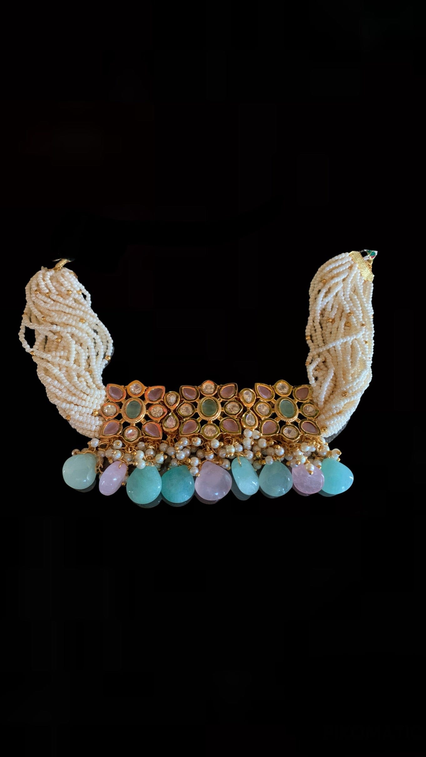 C156 Meera polki choker with earrings ( READY TO SHIP )