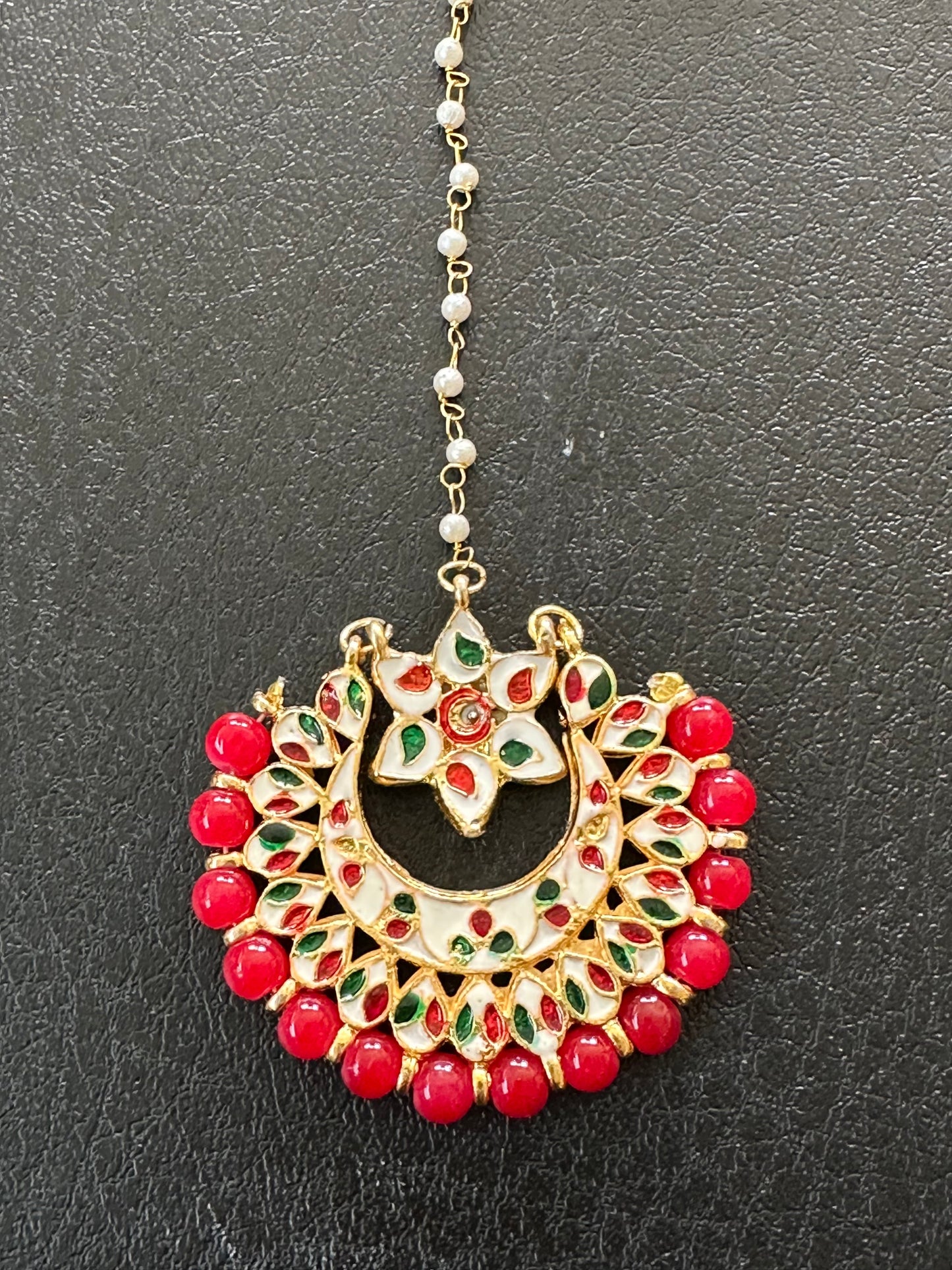 DJTK114 kundan meenakari tika  (READY TO SHIP  )