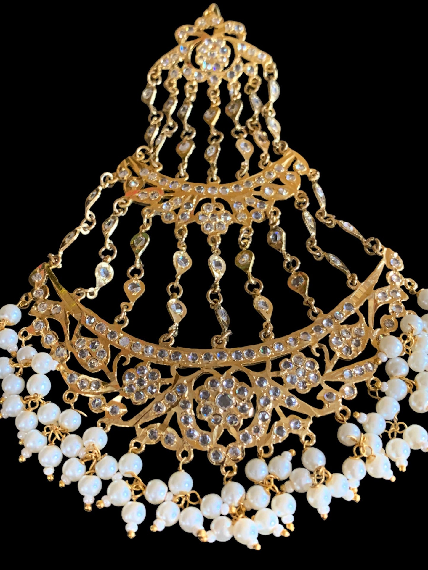 DJHR61 ANAITA Jhoomar in pearls ( SHIPS IN 1 WEEK )