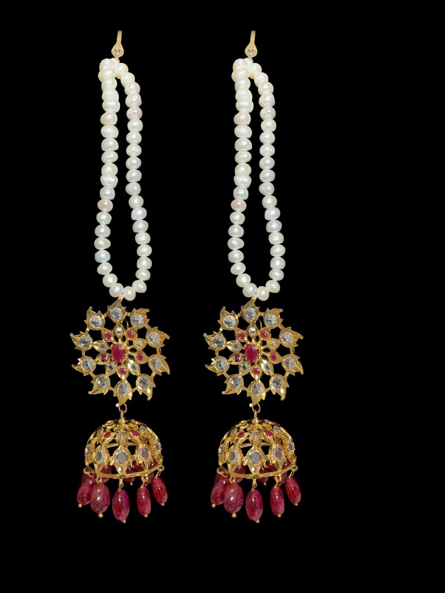Tirmani in fresh water pearls and rubies ( SHIPS IN 4 WEEKS )