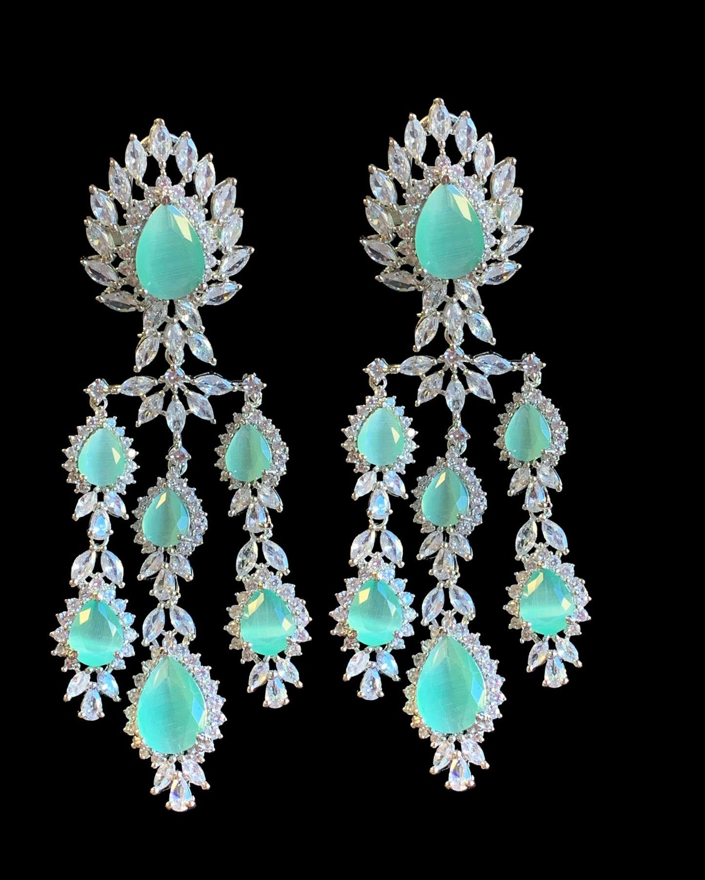 BR66 Nafisa necklace set in mint green ( READY TO SHIP )