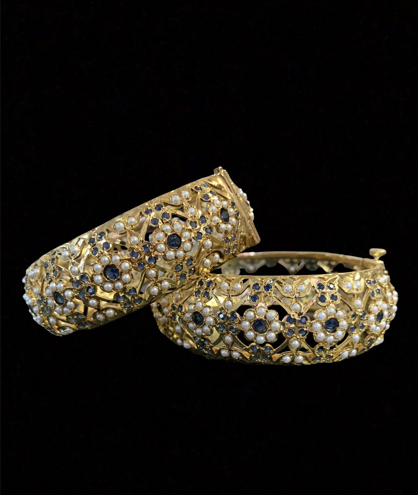 B7 Shibra bangles in blue - one pair ( SHIPS IN 4 WEEKS )