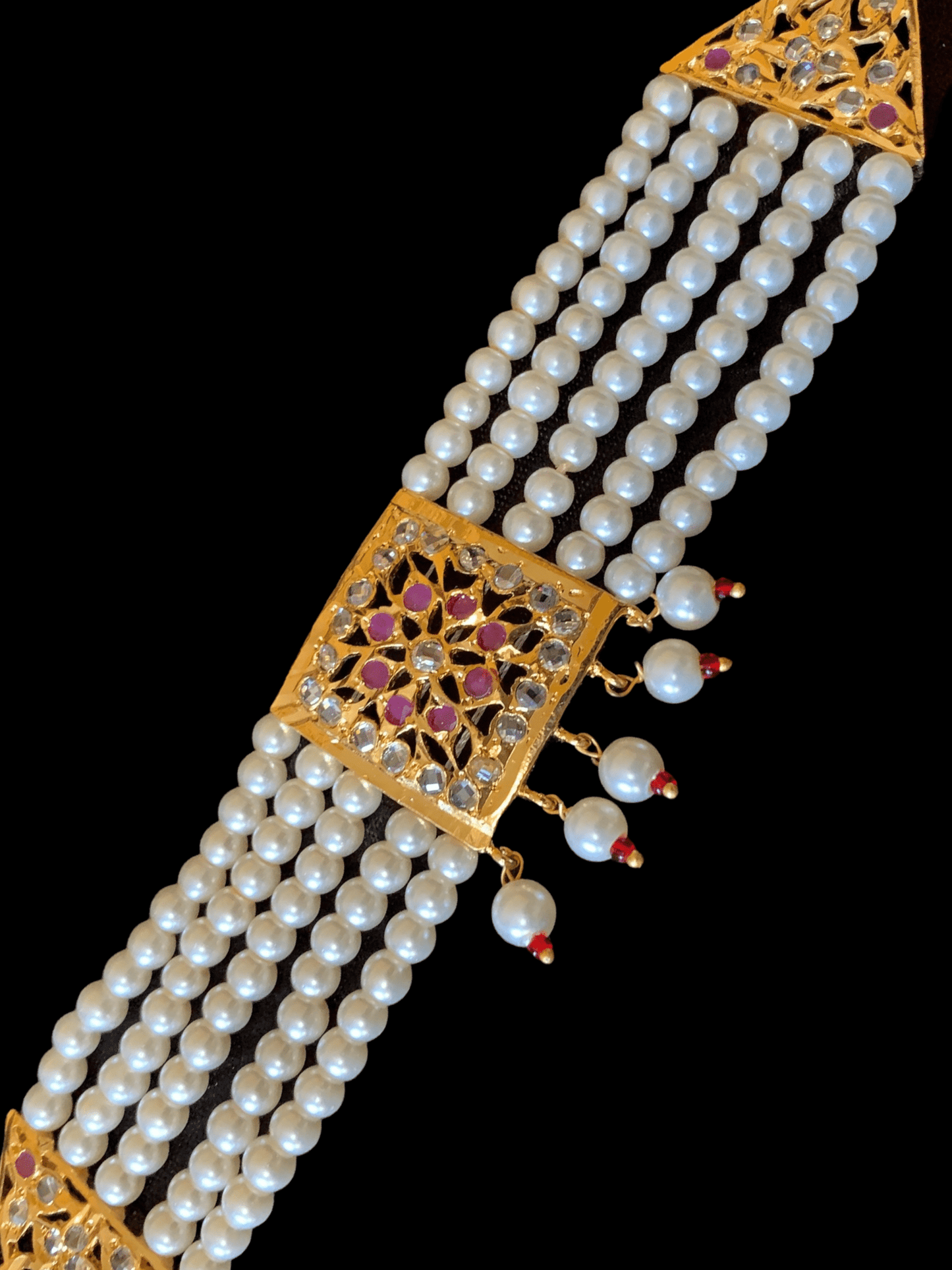 B70 Ariha pearl bracelet - ruby ( READY TO SHIP )
