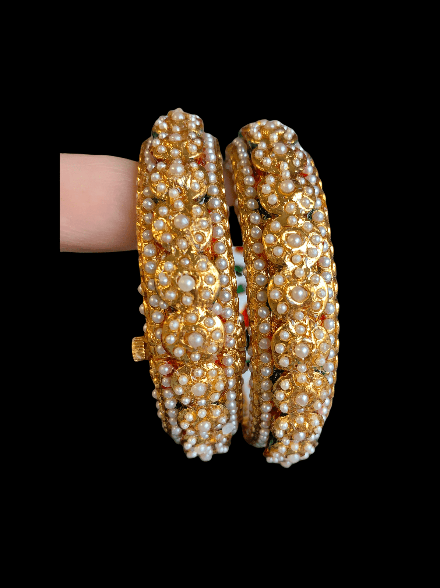 B3 Pearl rajwadi style bangles (READY TO SHIP )