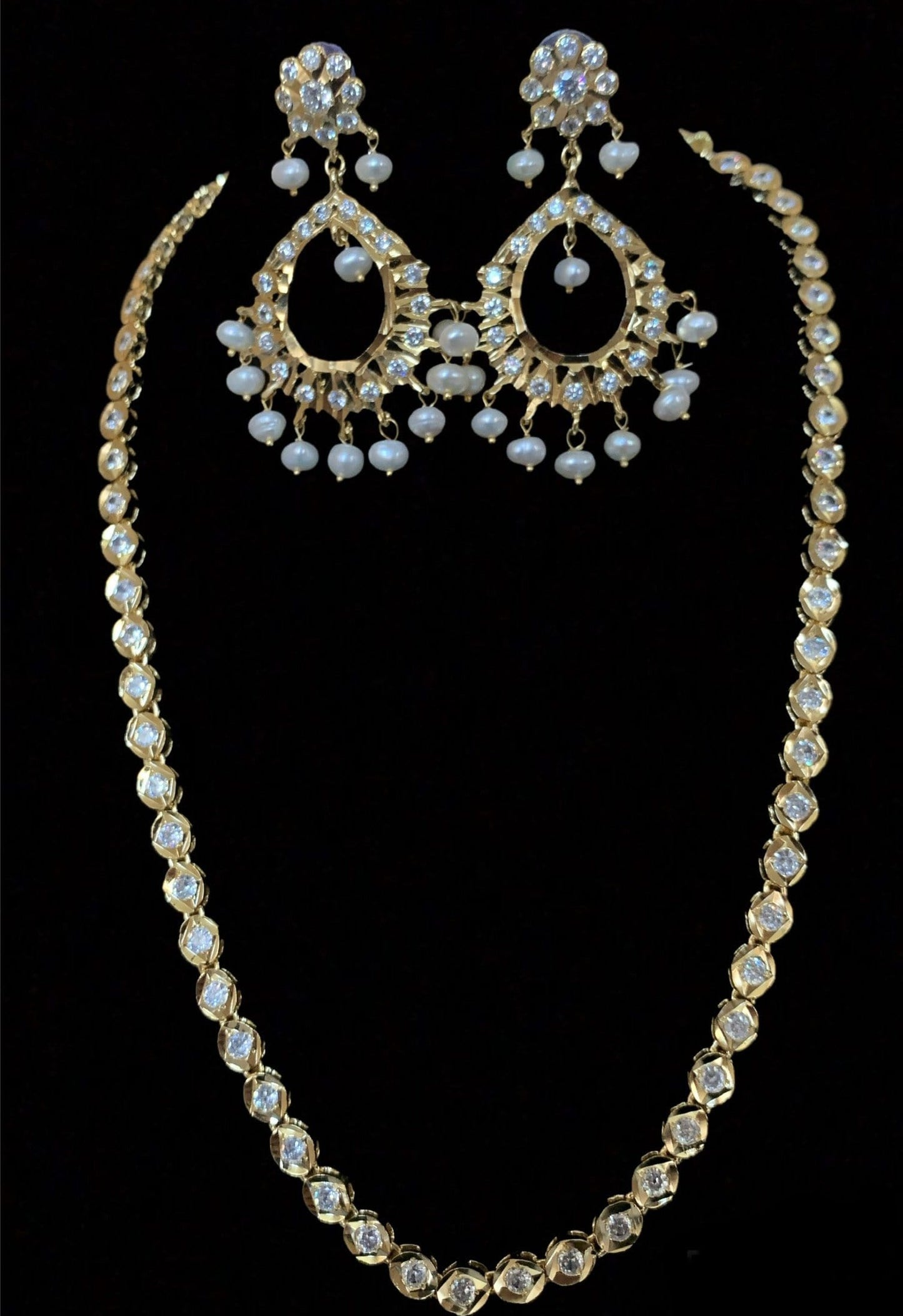 NS94 Bhanu necklace with chandbali ( SHIPS IN 4 WEEKS )