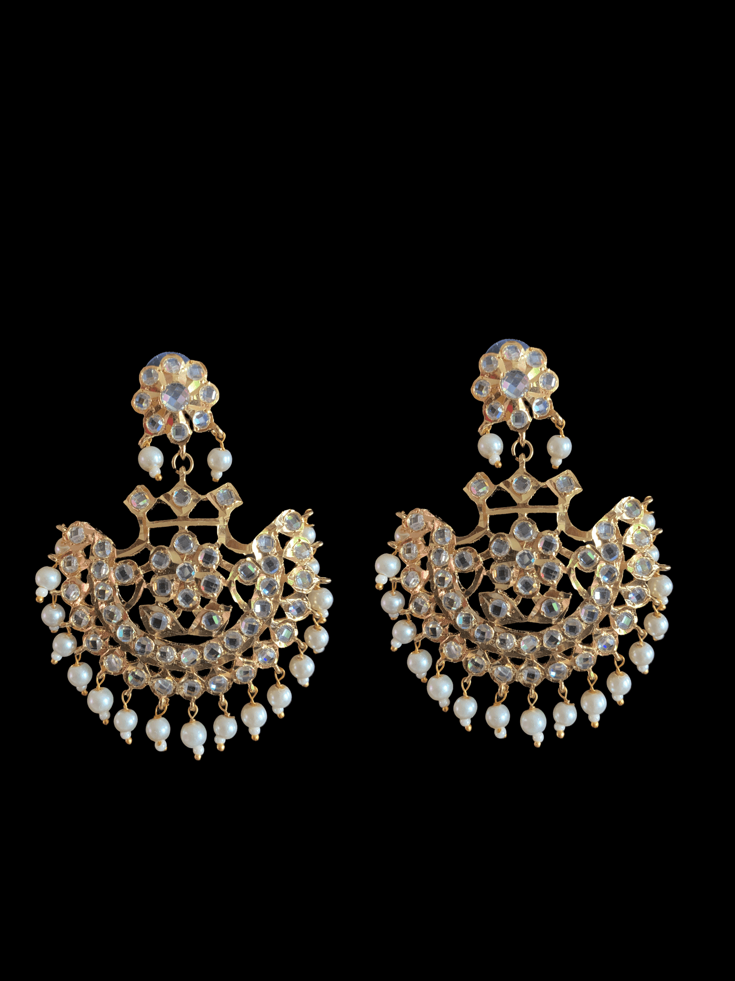 Saha chandbali tika in shell pearls ( SHIPS IN 4 WEEKS )
