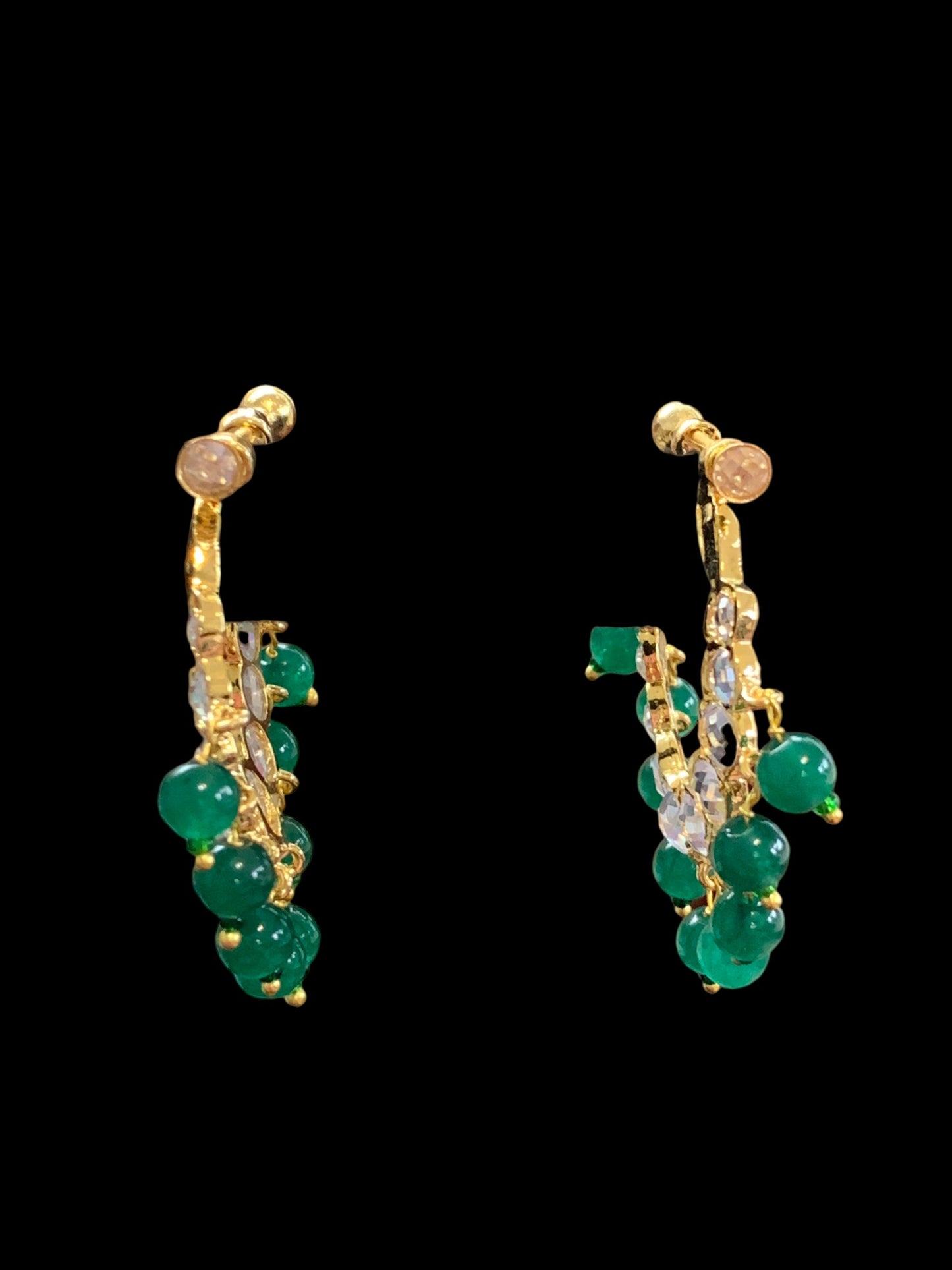 DER411 Chandni l Hyderabadi chandbali (READY TO SHIP )