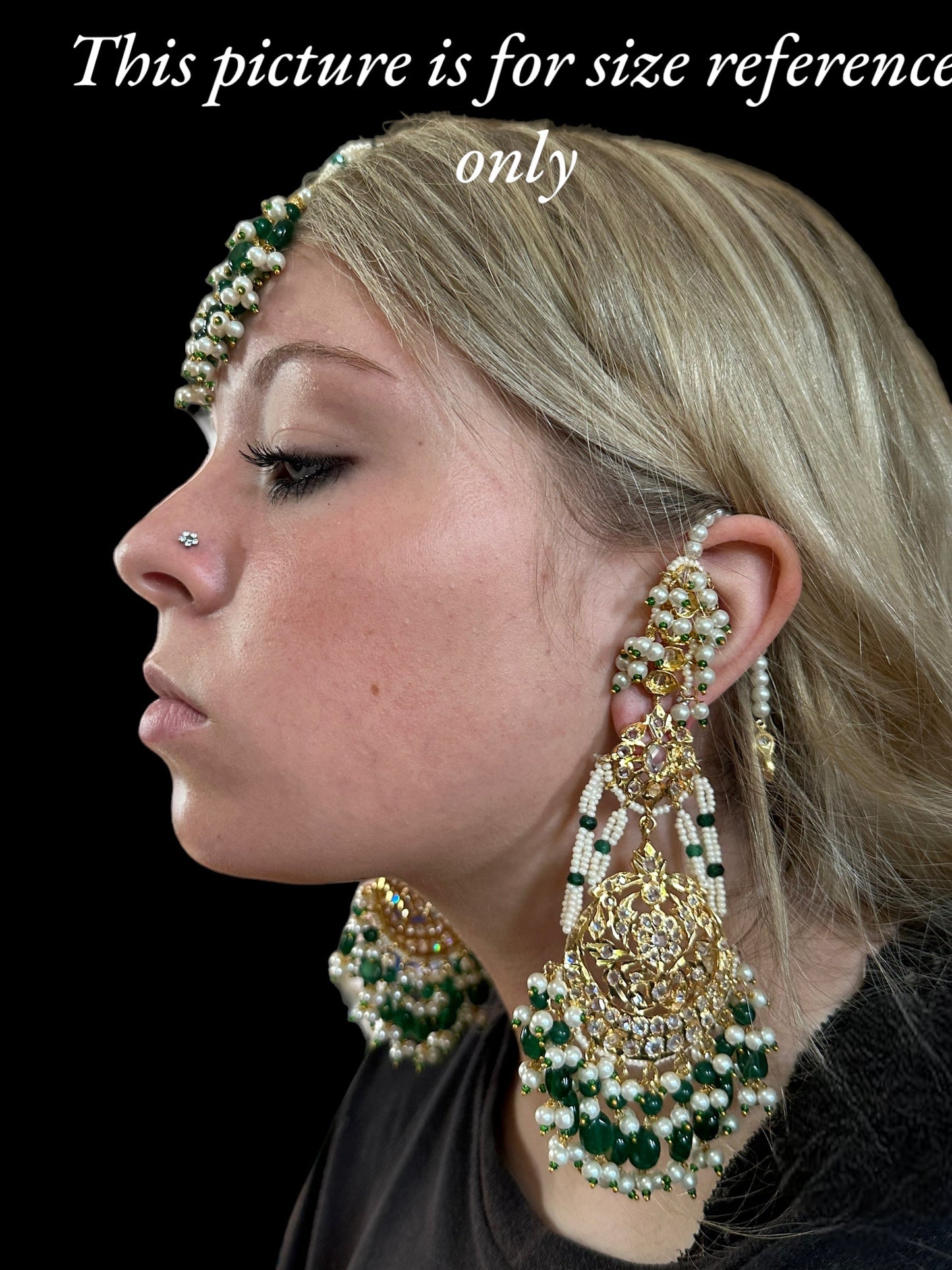 DJET43 Romana earrings tika in pearls ( READY TO SHIP )