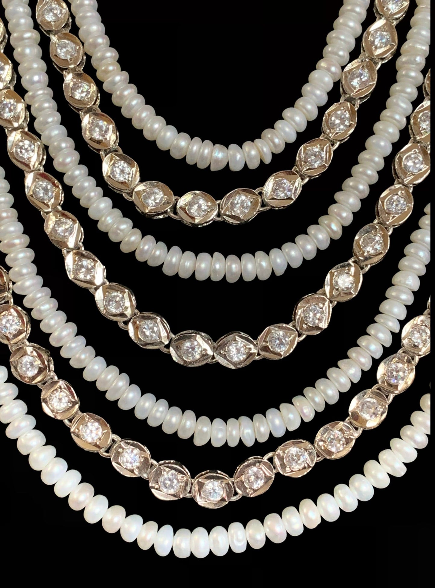 Bhanu silver plated fresh water pearl necklace (SHIPS IN 4 WEEKS )