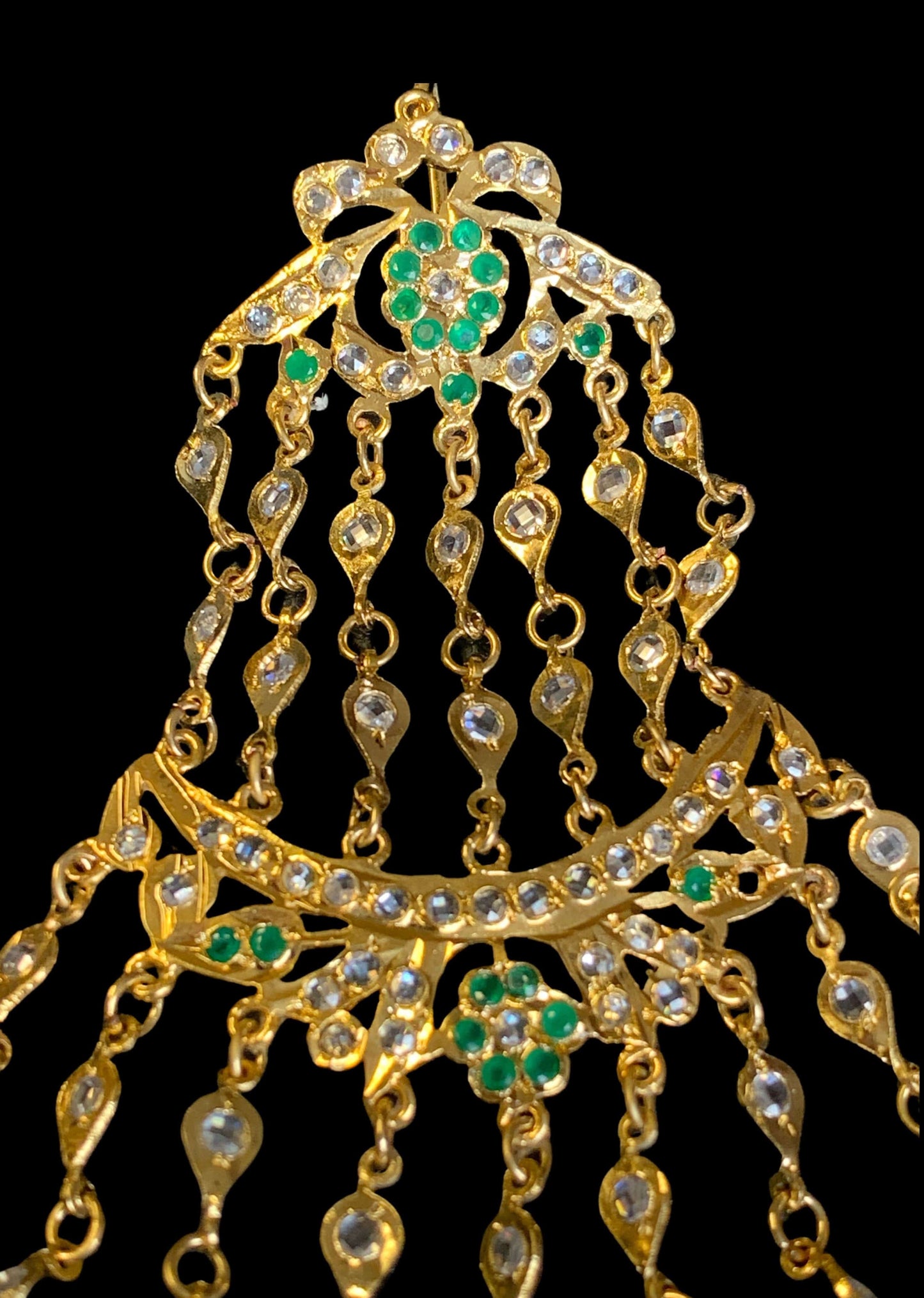 DJHR60 ANAITA Jhoomar in emerald ( SHIPS IN 2 WEEKS )