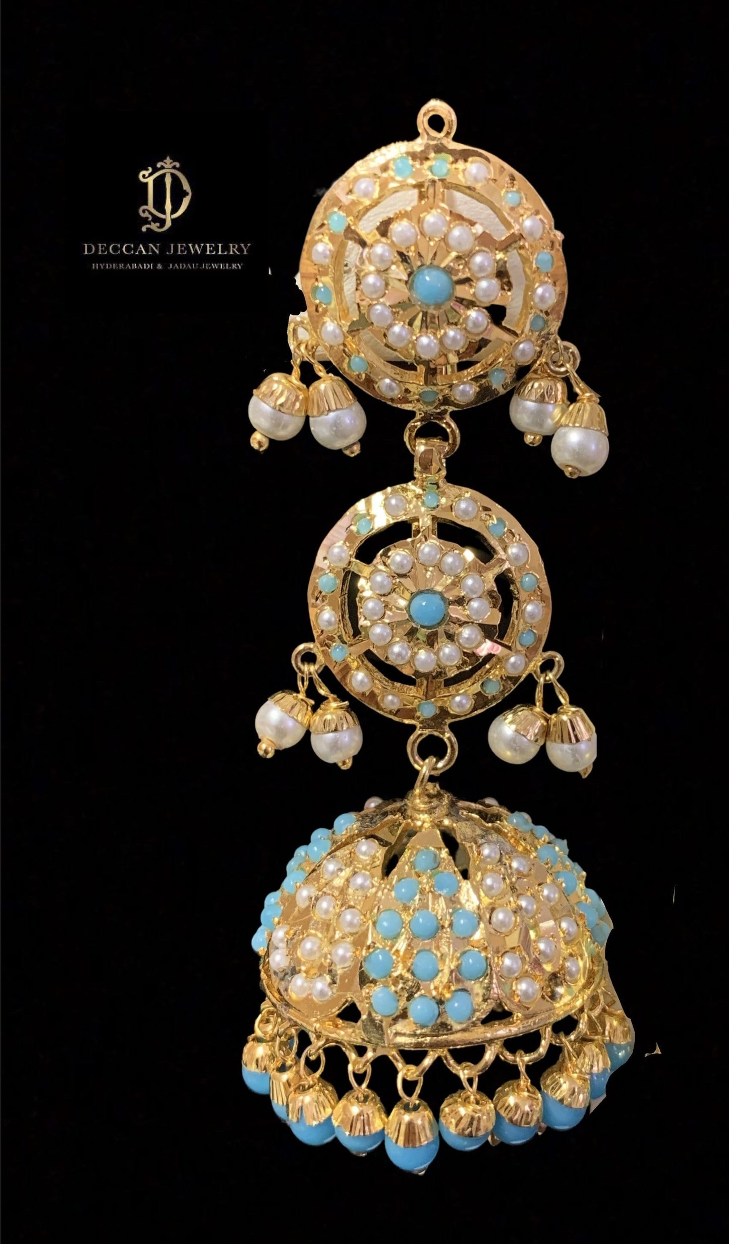 DER362 Hira jhumka ( READY TO SHIP )