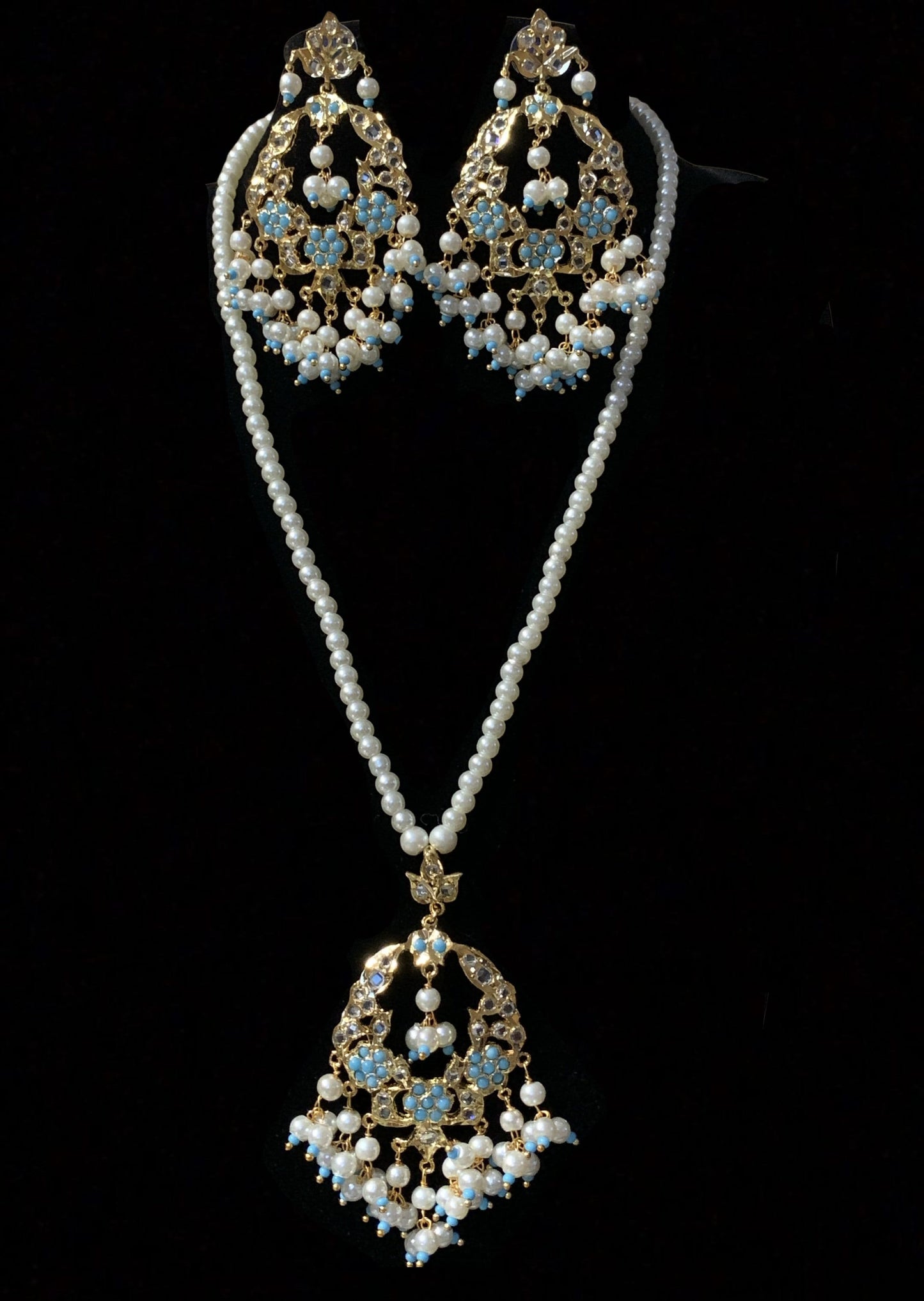 Madhuri turquoise pendant set ( SHIPS IN 4 WEEKS )
