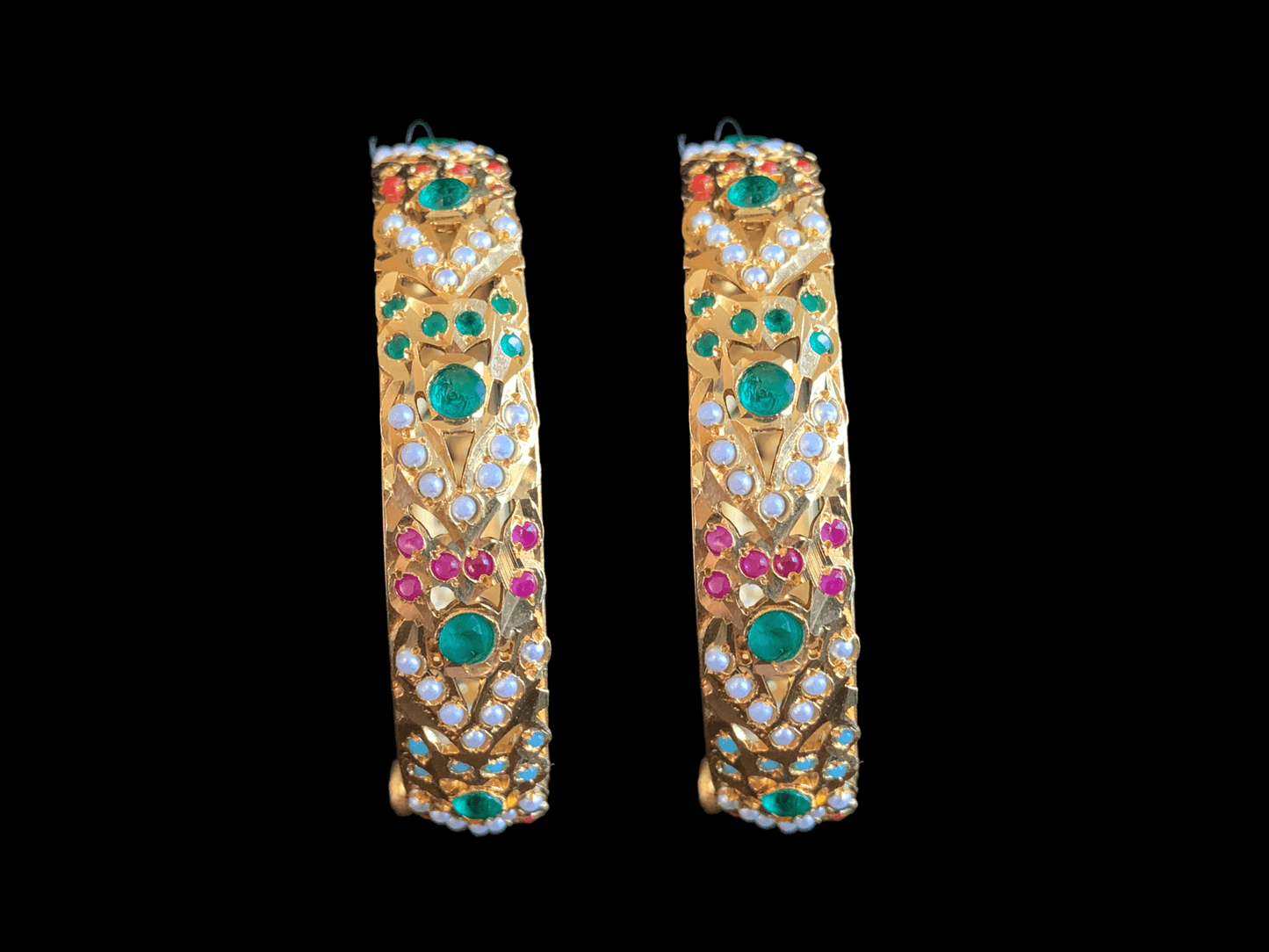 B38 Veena bangles (navratan ) ( READY TO SHIP)