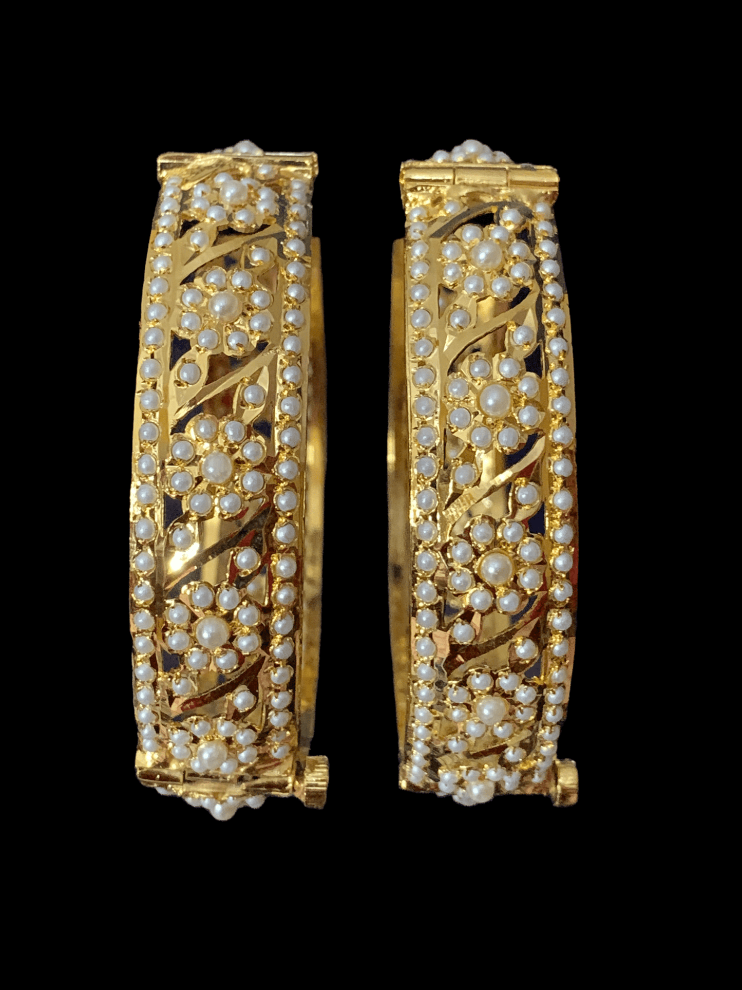 B25 SARAH JADAU BANGLES - Pearls ( READY TO SHIP )