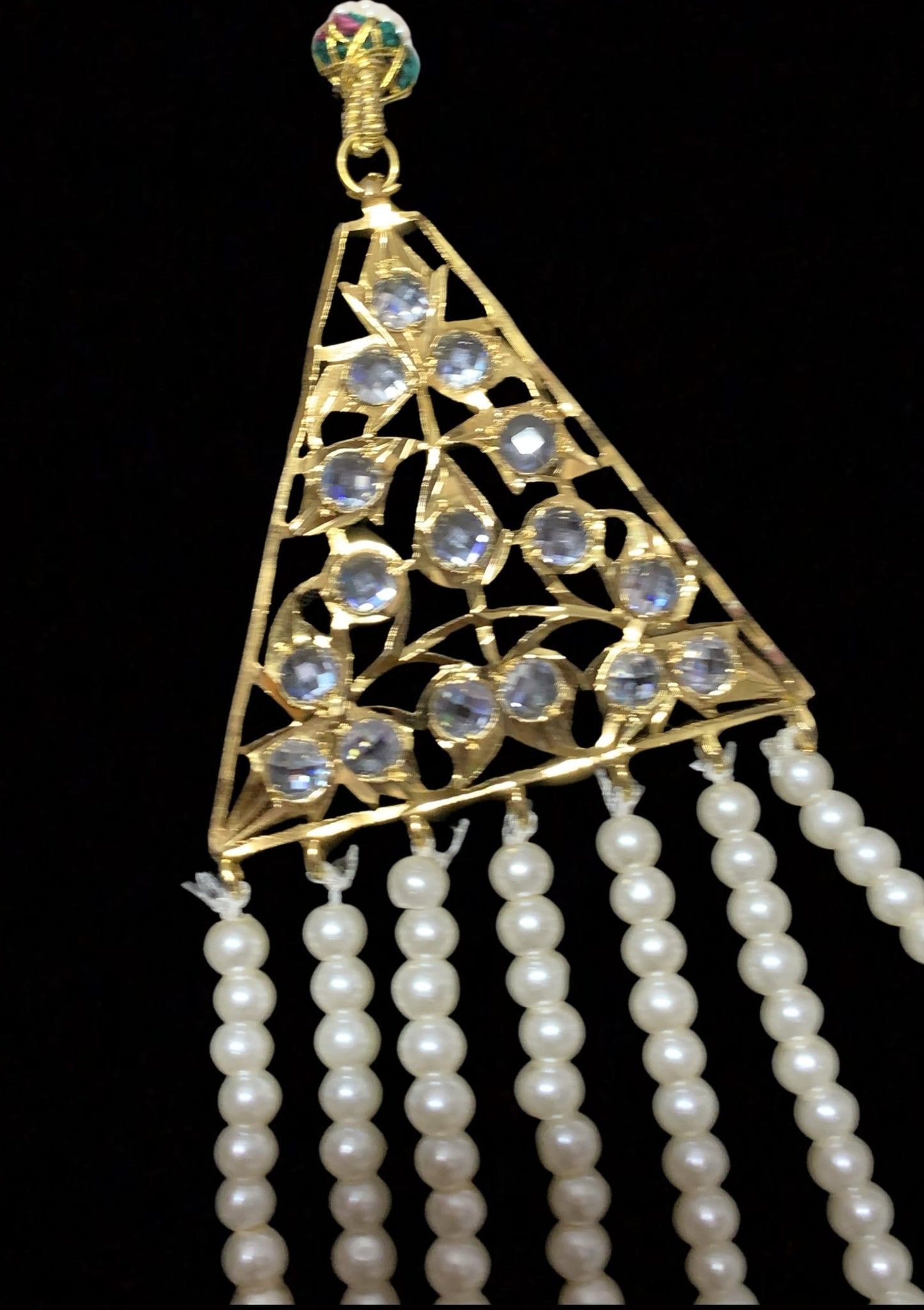 SAT28 Asmara Hyderabadi bridal satlada- shell pearls ( SHIPS IN 4 WEEKS )