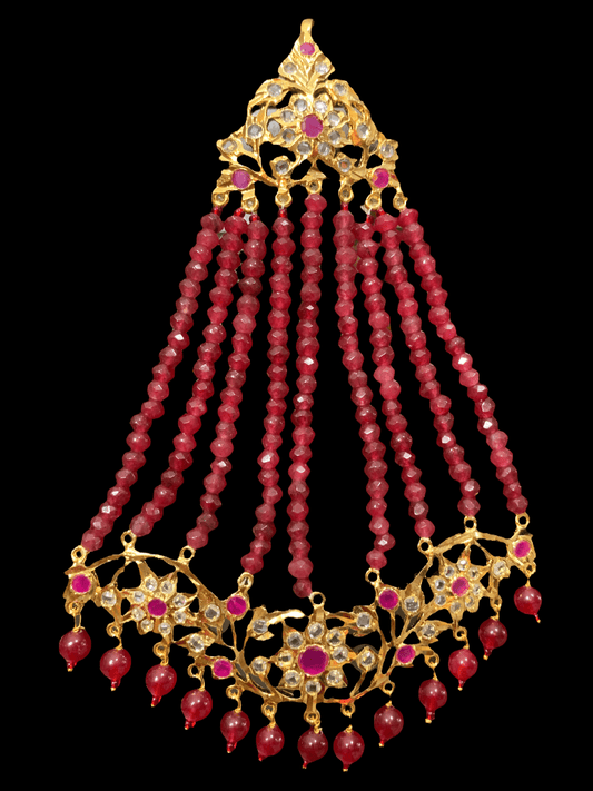 DJHR67 Abira jhoomar in rubies ( READY TO SHIP )