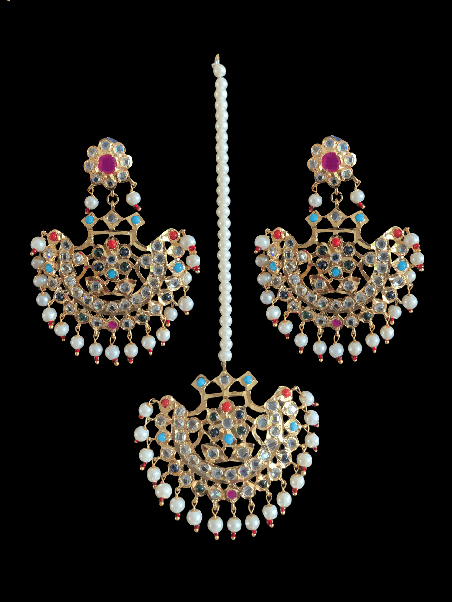 Saha navratan chandbali tika( SHIPS IN 4 WEEKS )