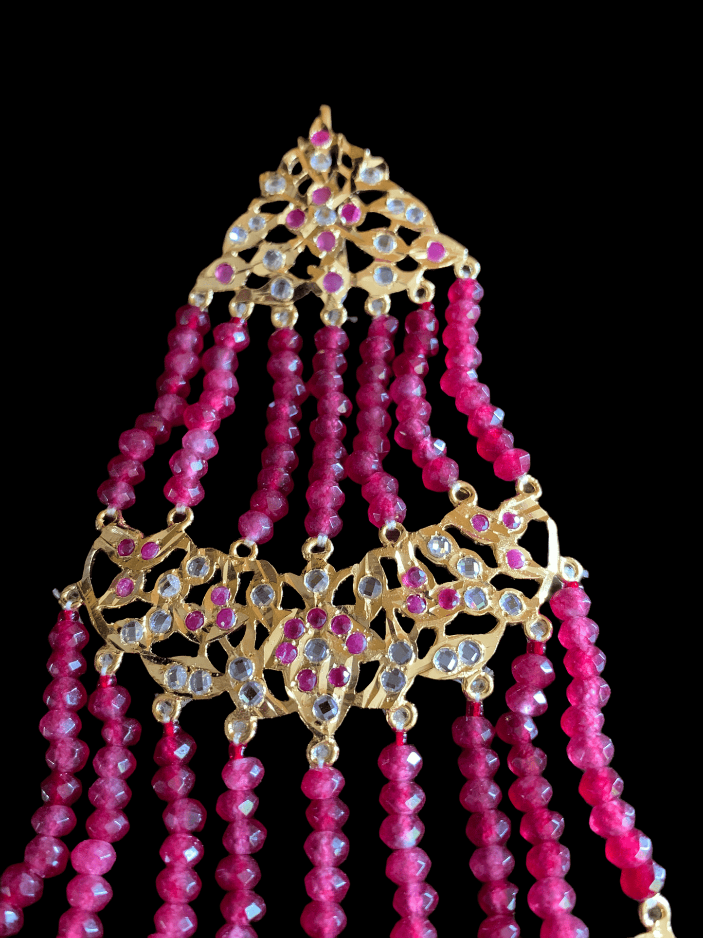 DJHR12 Nisa jhoomar in ruby ( READY TO SHIP )