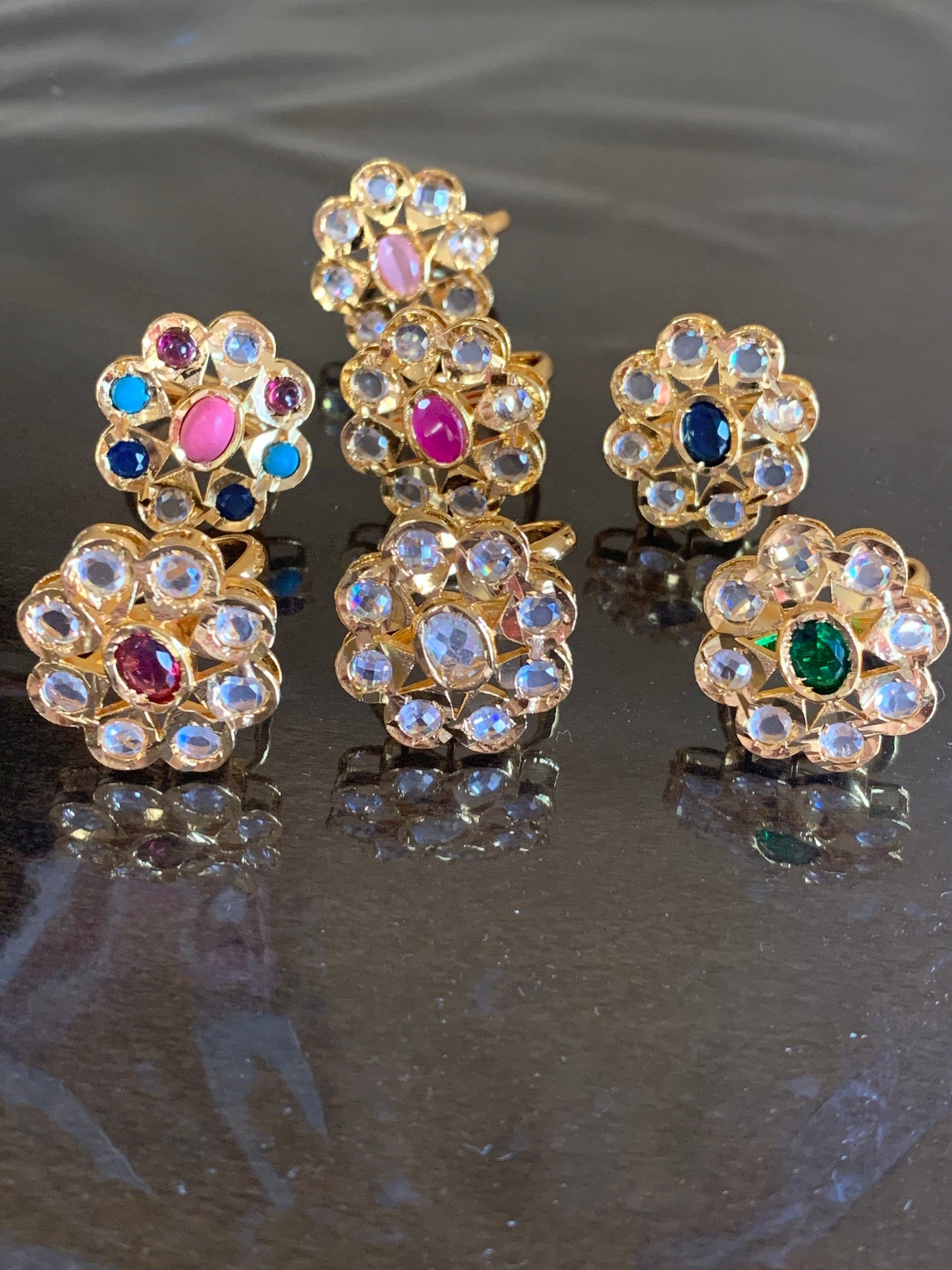 DJR45 Cz polki ring ( READY TO SHIP)