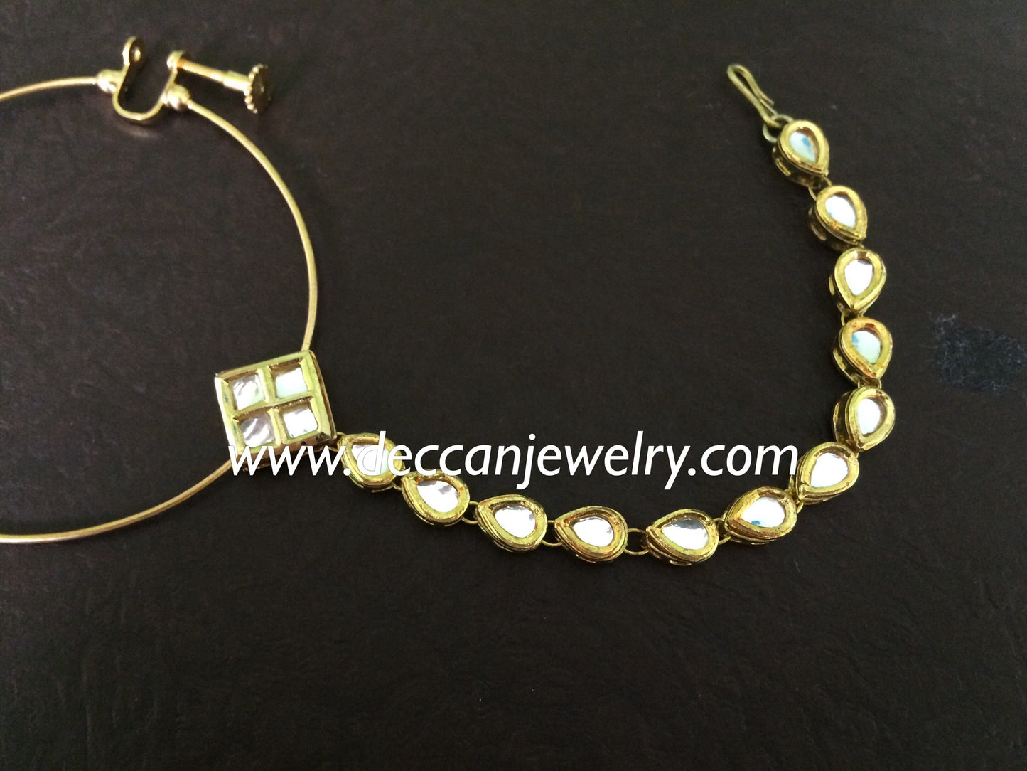 Kundan bridal nosering