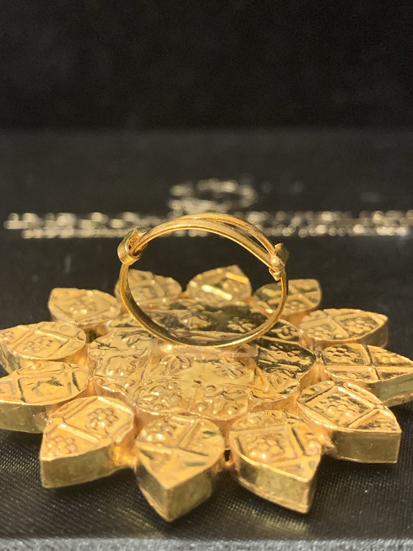 Multicolor Flower kundan ring ( SHIPS IN 3 WEEKS )