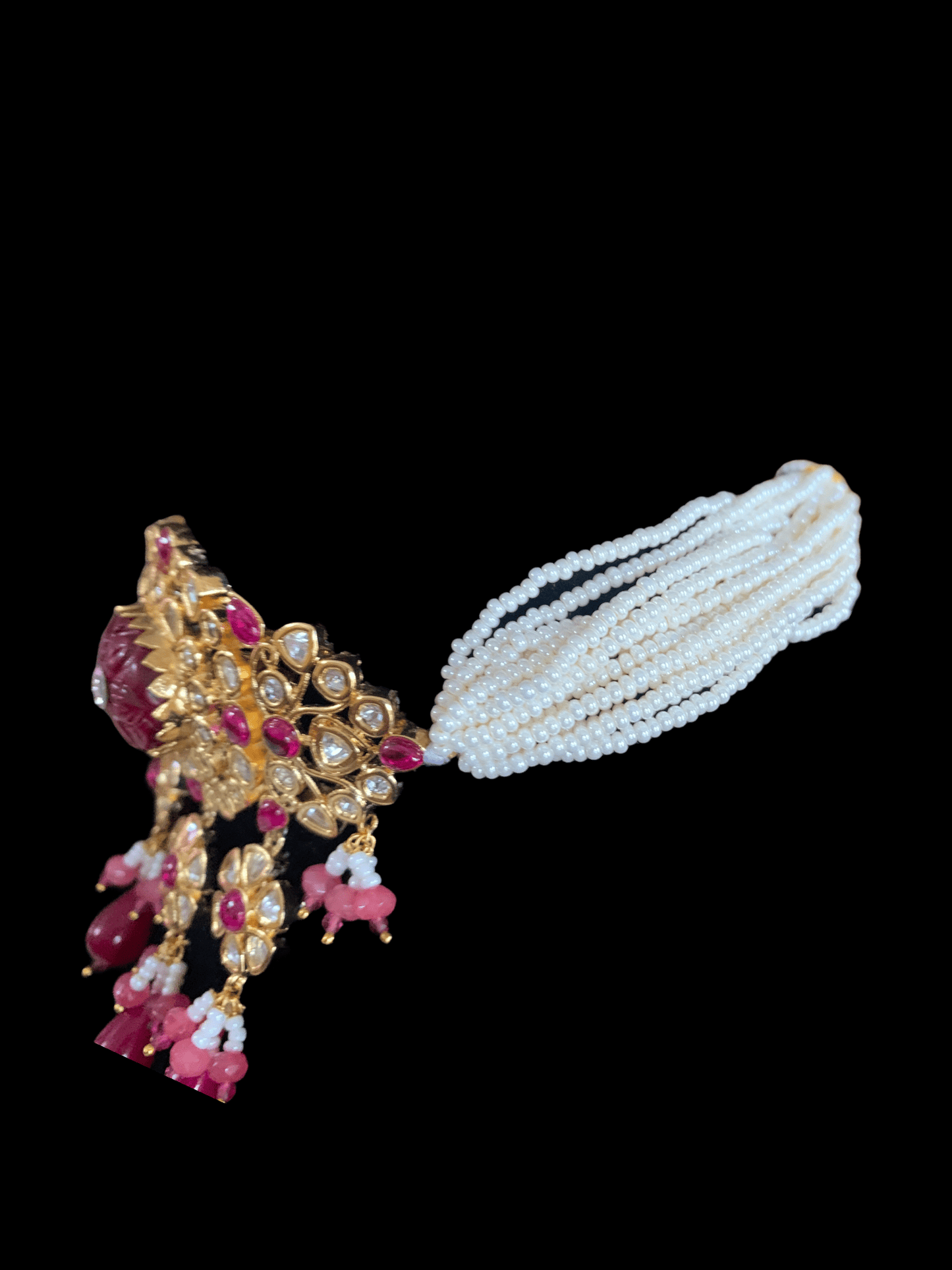 C124 cz polki choker in ruby ( READY TO SHIP )