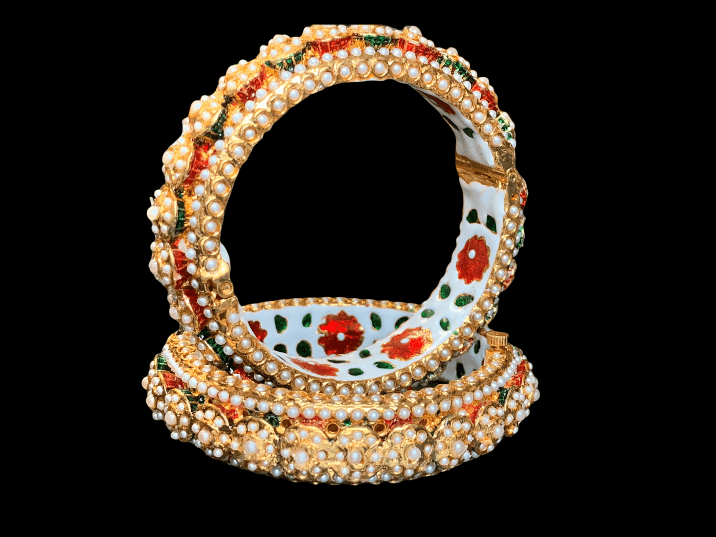 B3 Pearl rajwadi style bangles (READY TO SHIP )