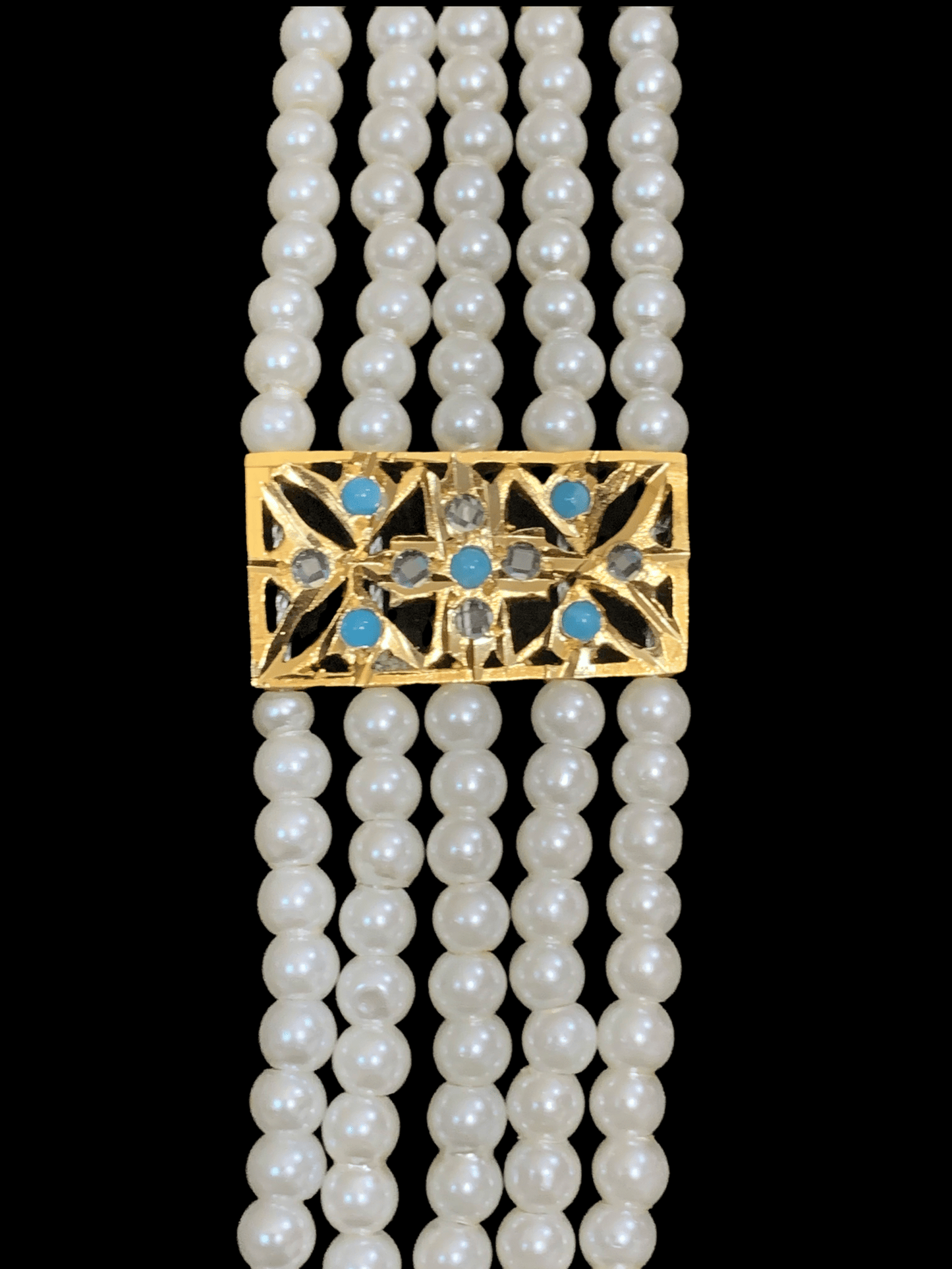 LN9 Cassie rani haar with earrings in turquoise ( SHIPS IN 4 WEEKS )