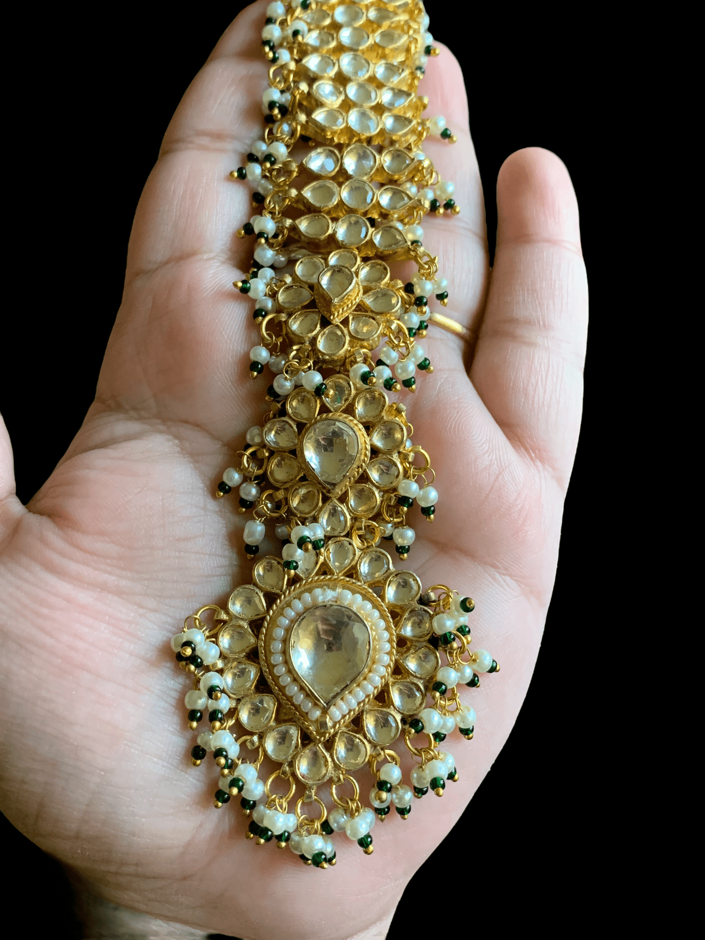 DJTK35 pachi kundan tika ( READY TO SHIP)