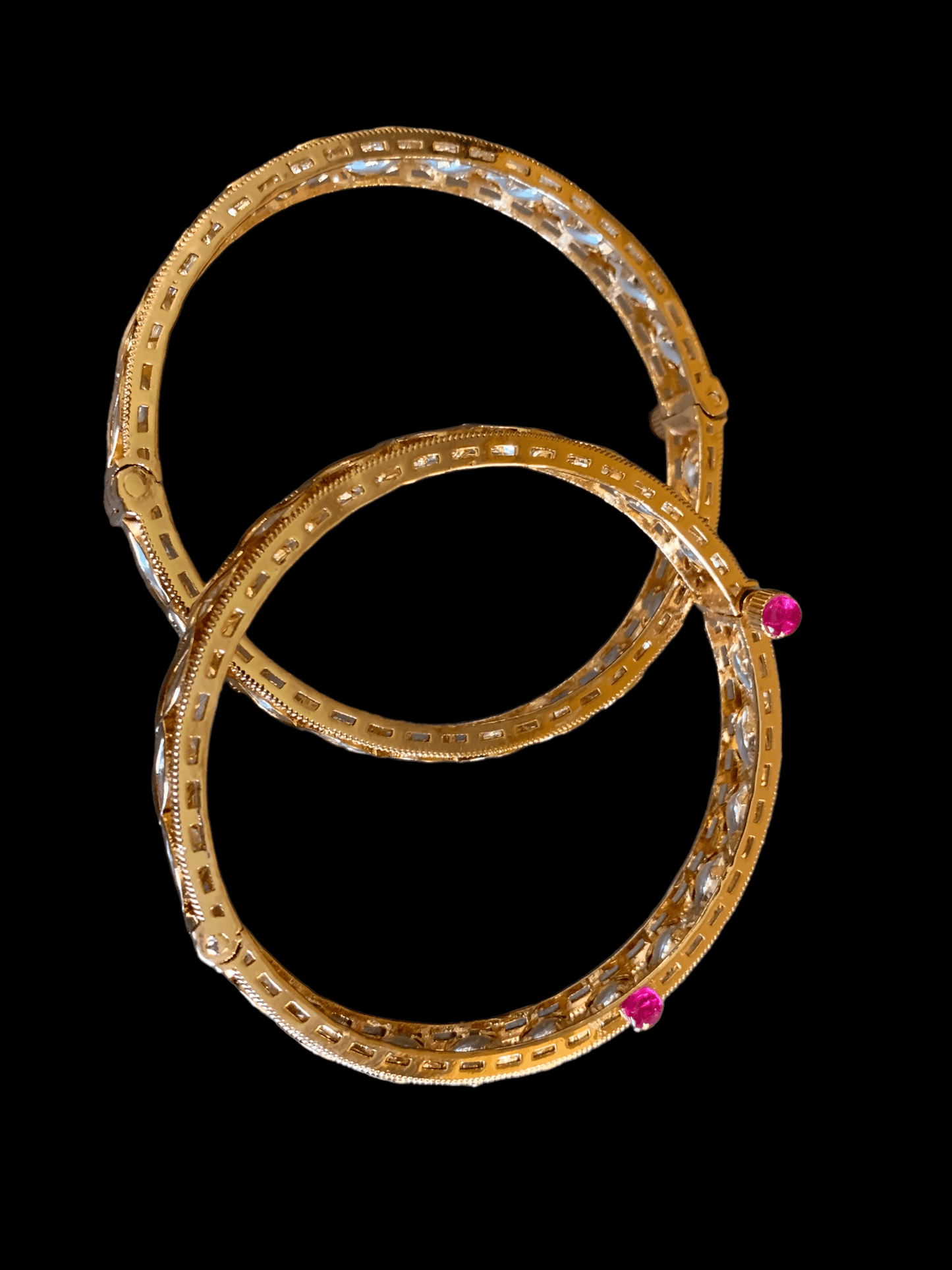 B61 rose gold polki bangles ( READY TO SHIP)