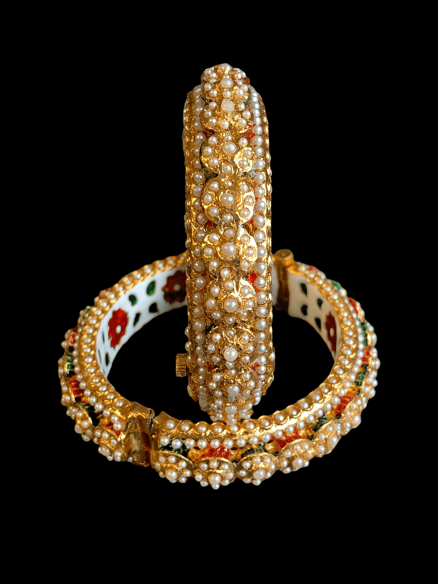 B3 Pearl rajwadi style bangles (READY TO SHIP )