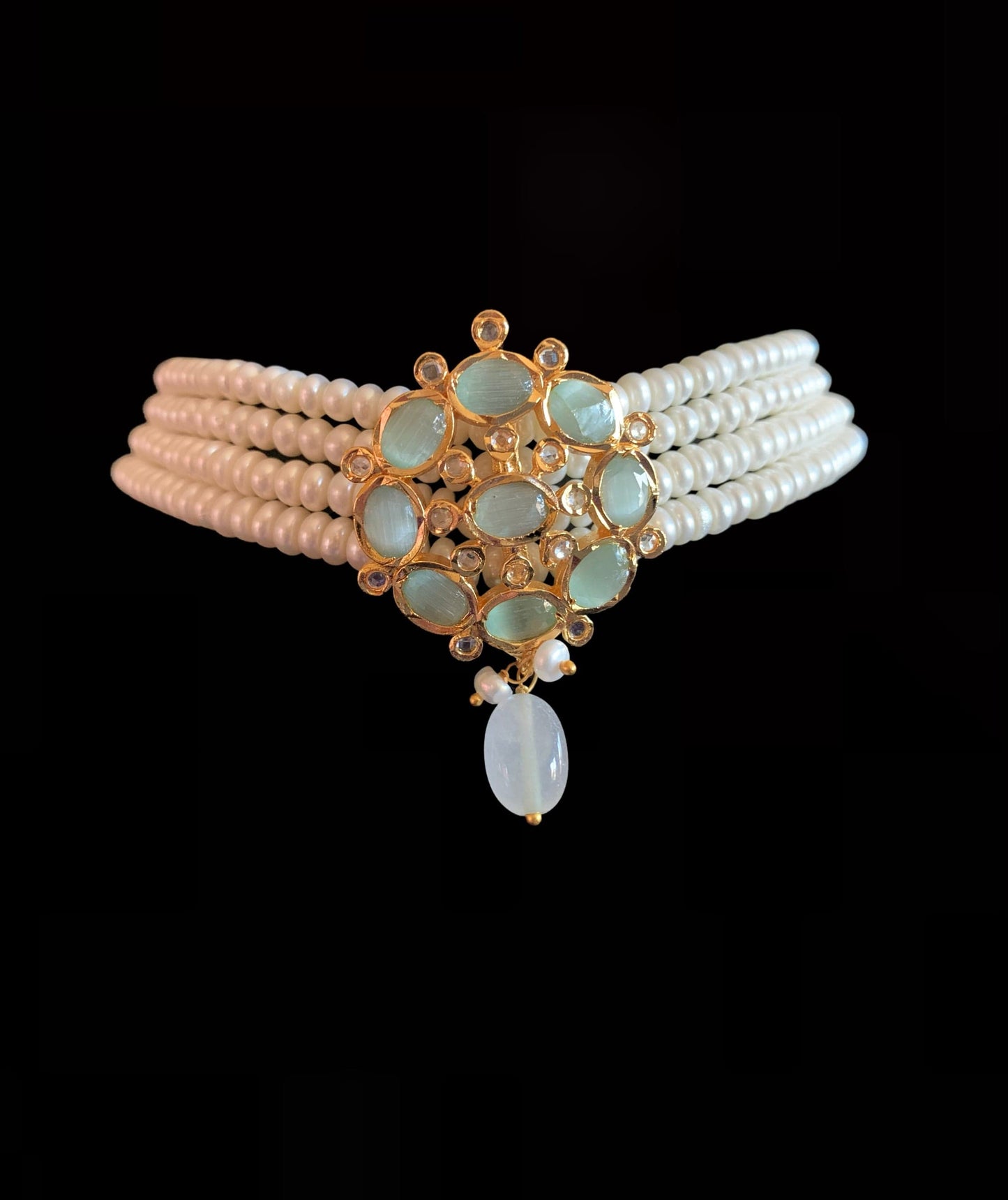 C9 Alma fresh water pearl choker set ( MINT ) ( READY TO SHIP )