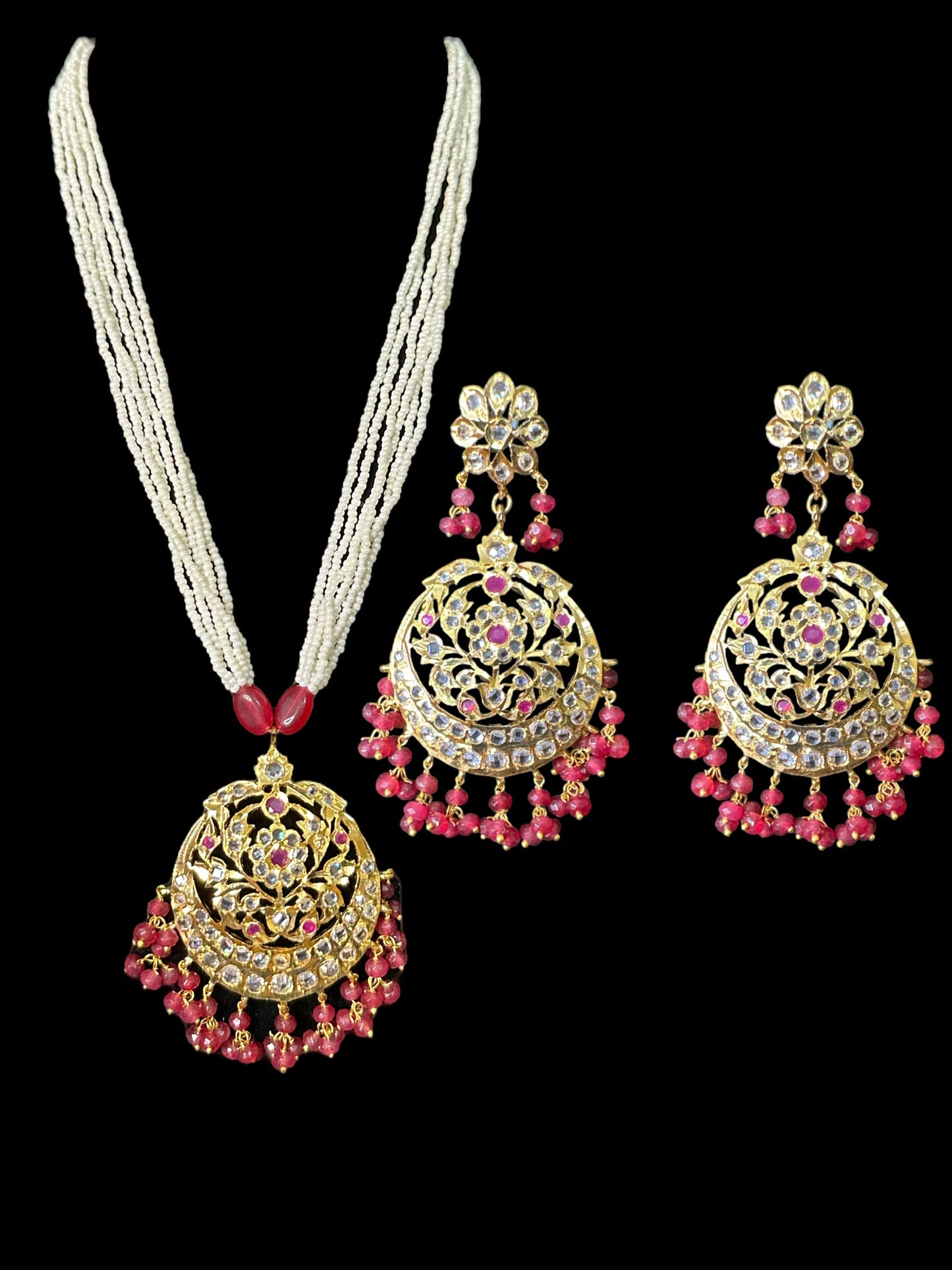 Romana pendant set in rubies ( READY TO SHIP )