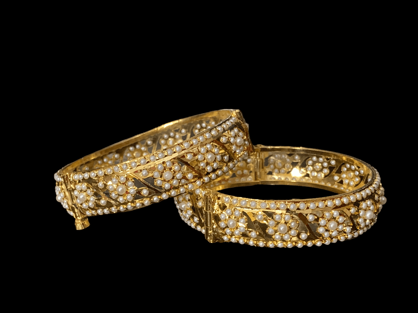 B25 SARAH JADAU BANGLES - Pearls ( READY TO SHIP )