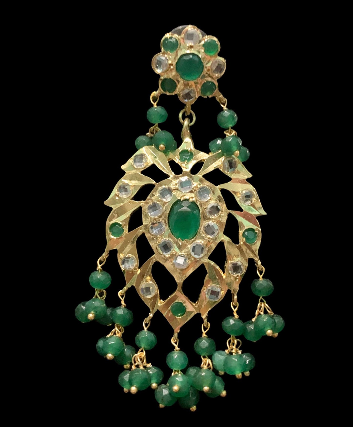 LN52 Tanmayee bridal multistranded necklace with earrings( SHIPS IN 4 WEEKS )