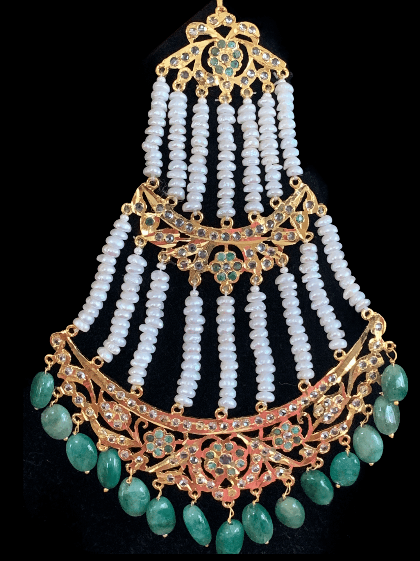 DJHR55 Insia jhoomar in emeralds ( SHIPS IN 2 WEEKS )